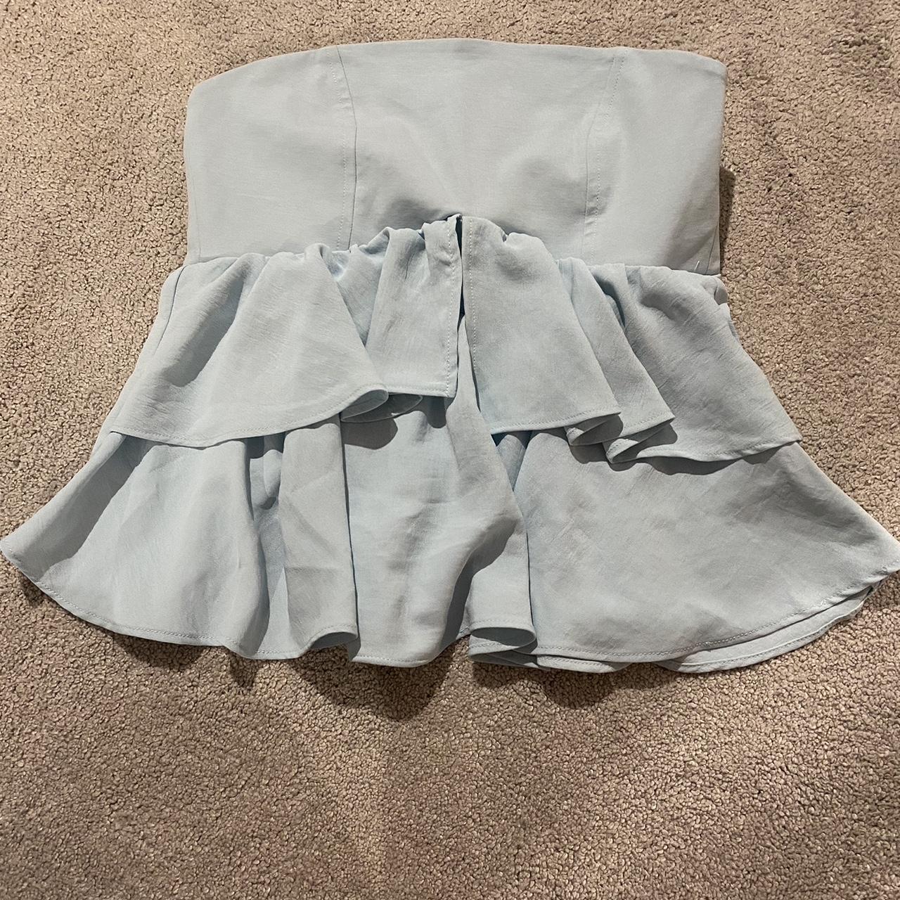 Zara Women's Blue Corset Depop
