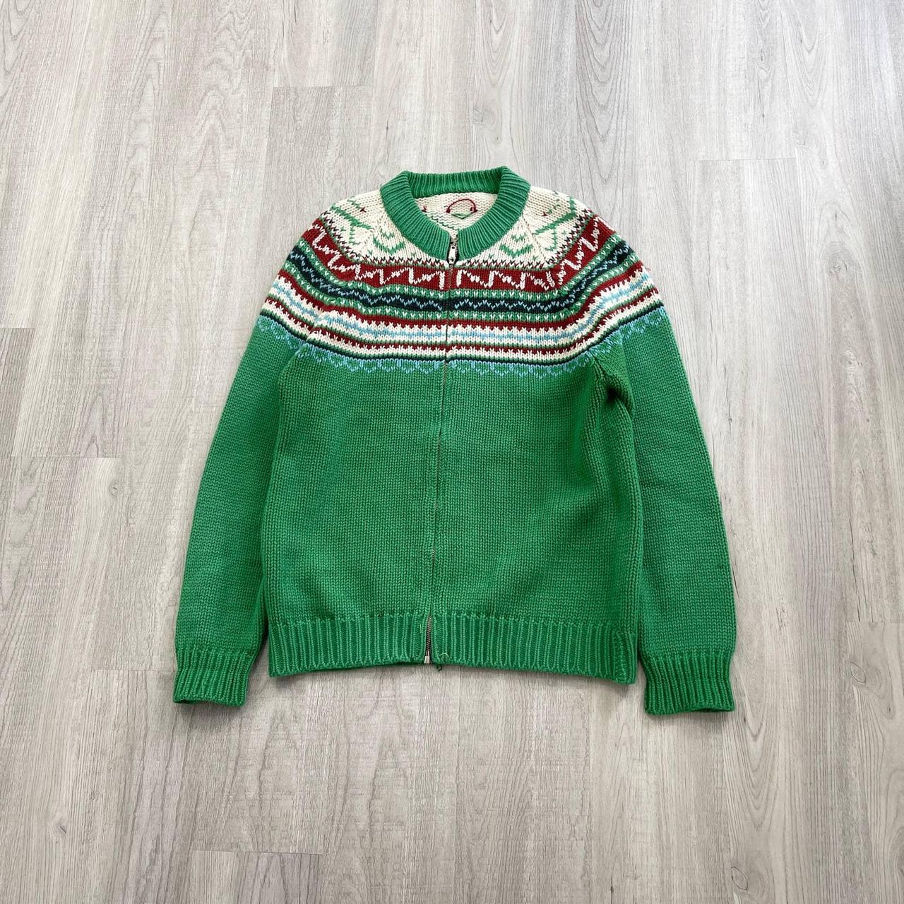 VINTAGE 90s Hand Knit Cowichan Full Zip Sweater Size... - Depop