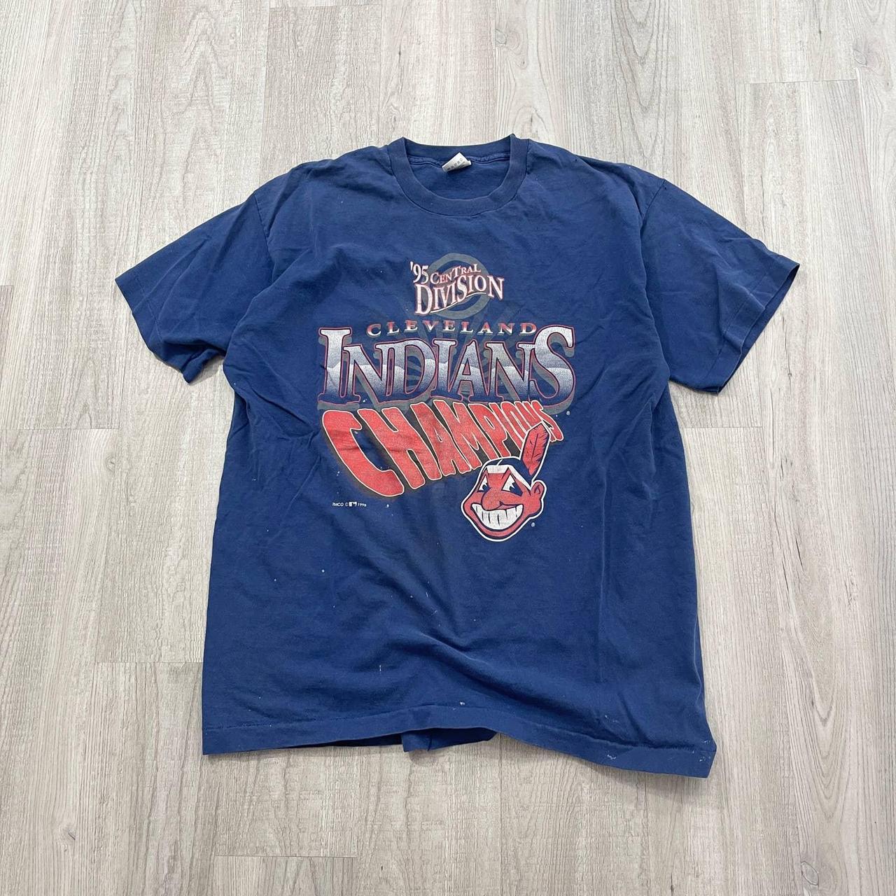 Cleveland Indians 1995 Central Division Champs T-shirt L 