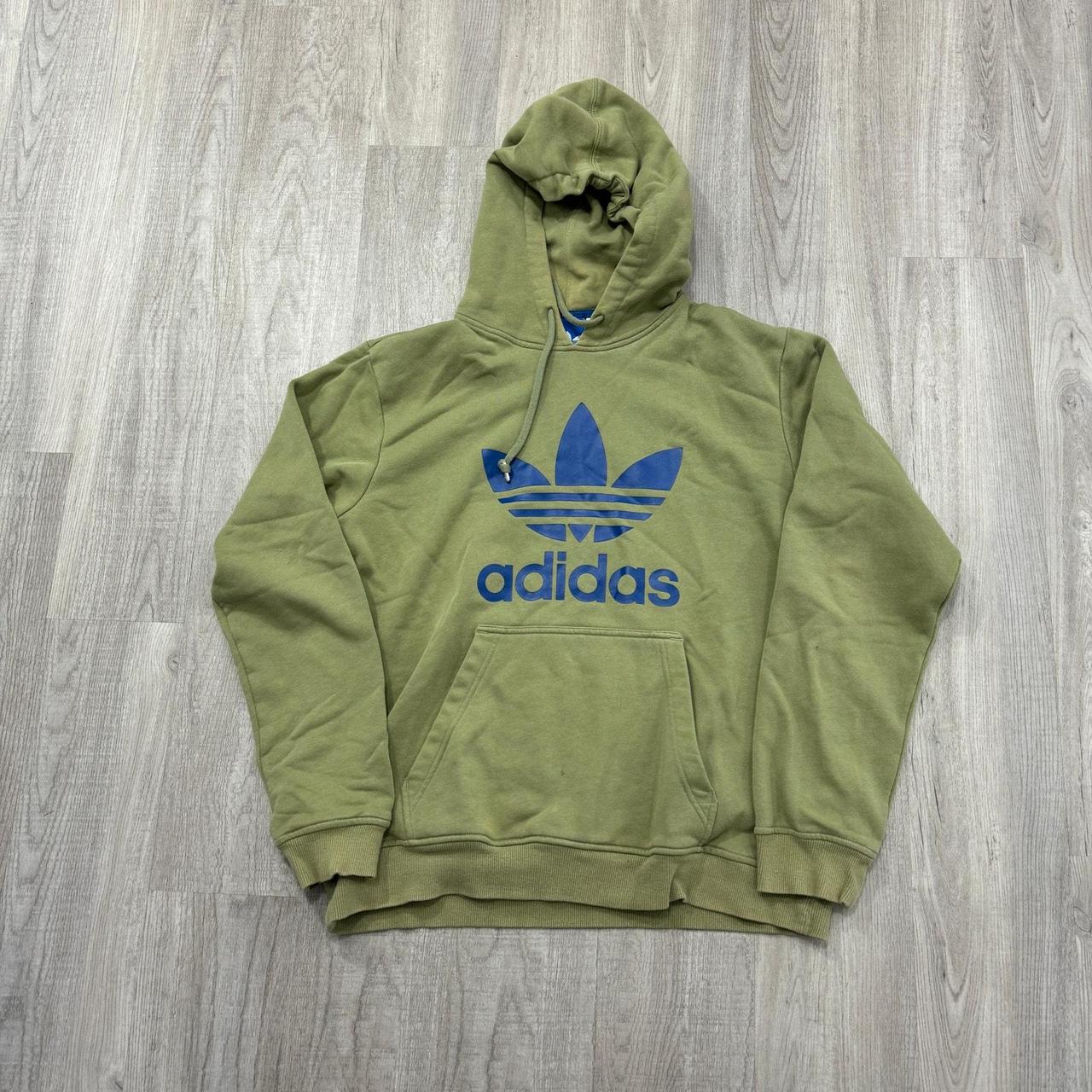 Adidas Sweatshirt Men s Medium Green Hoodie Pullover