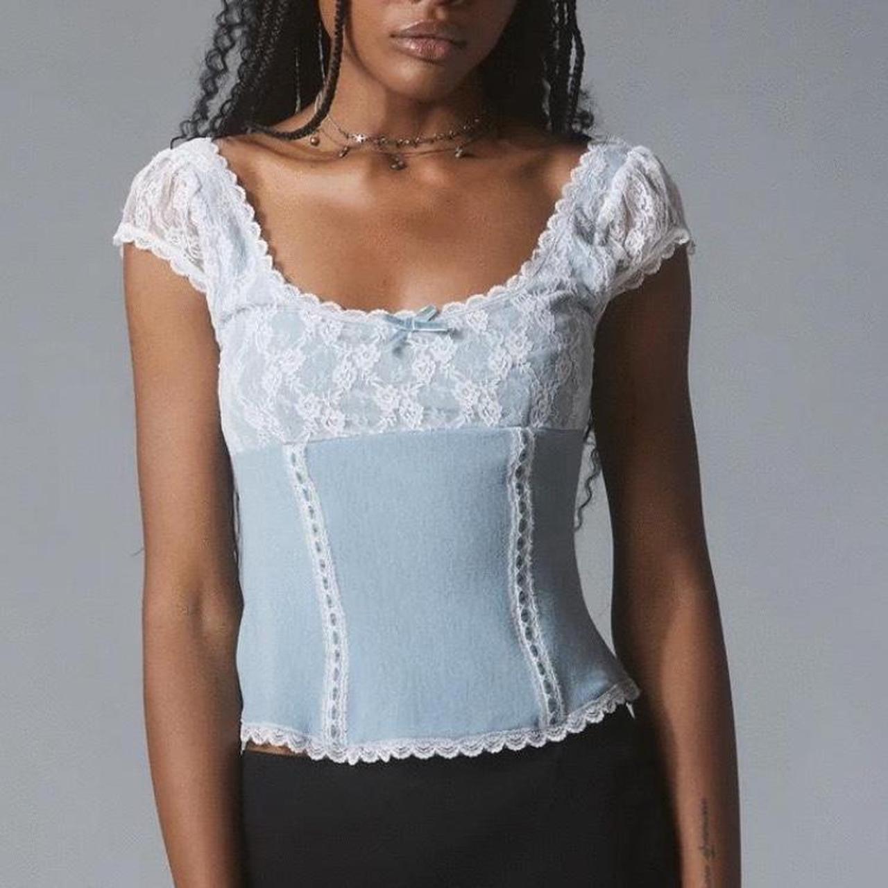 REPOP UNIF lace cap sleep top cut Size... Depop