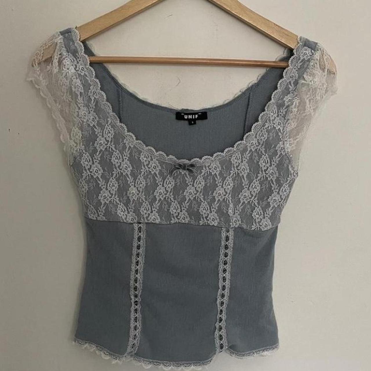 REPOP UNIF lace cap sleep top cut Size... Depop