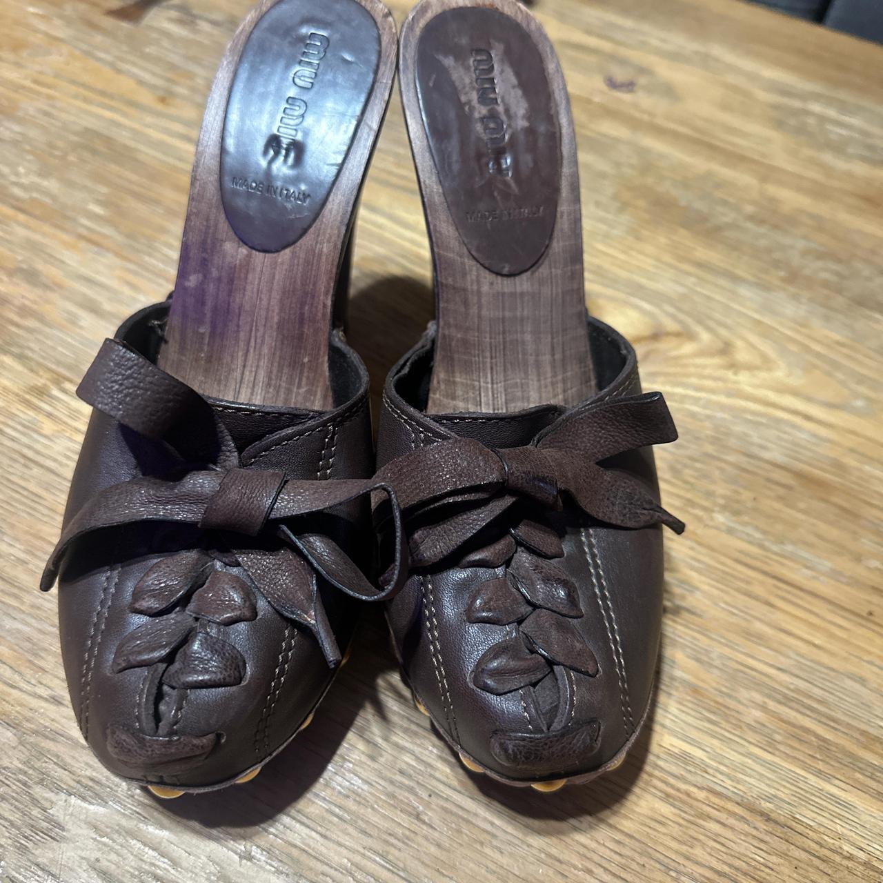 Miu Miu Women's Clogs - Brown - US 5.5 – MIU MIU … - image 1