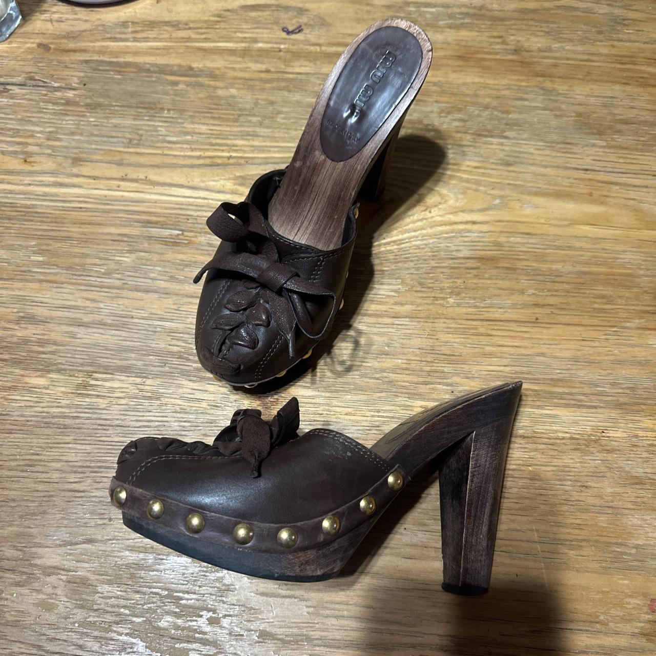 Miu Miu Women's Clogs - Brown - US 5.5 – MIU MIU … - image 4