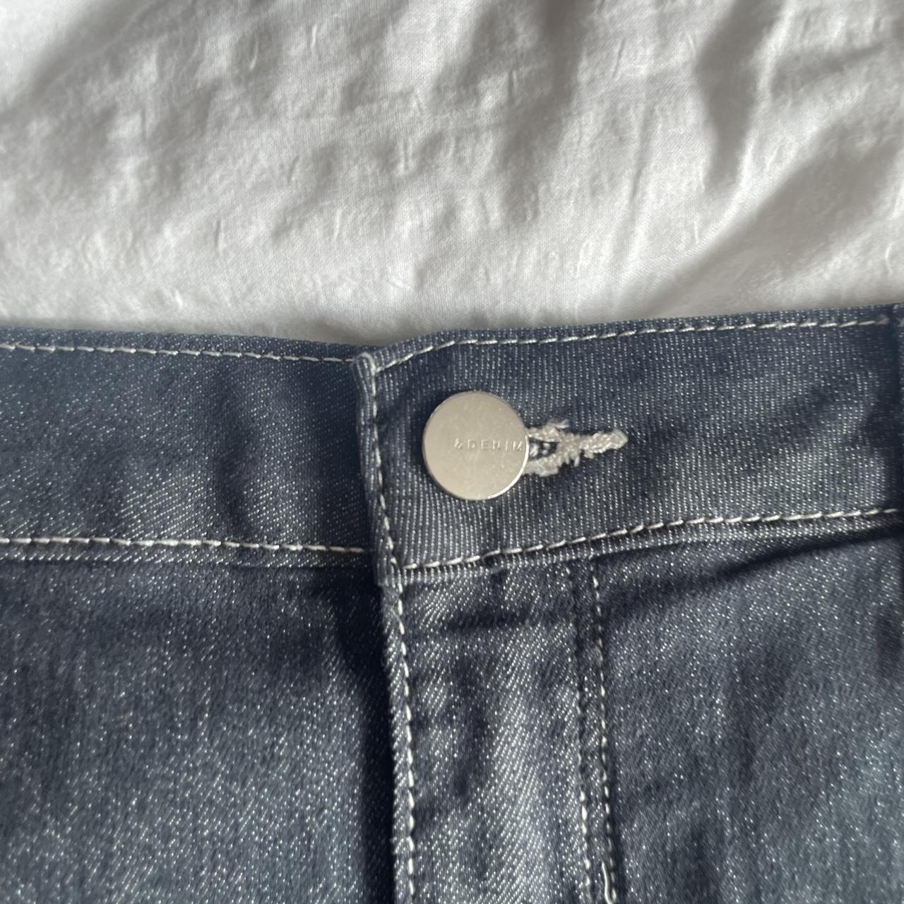 Denim mini skirt H&M size 12 Stretchy y2k... Depop