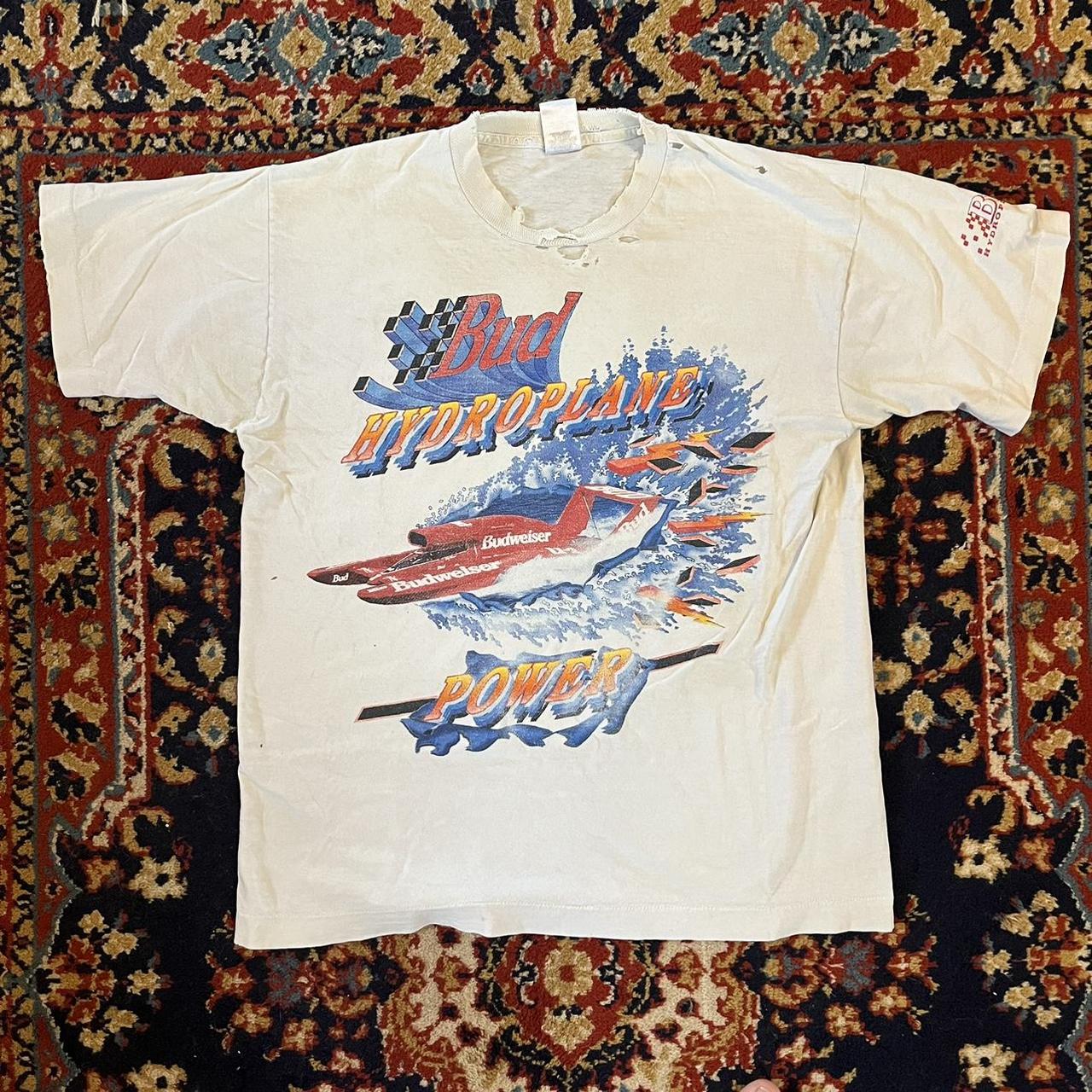 Vintage 90s Budweiser Hydroplane Power Shirt. Has a... - Depop