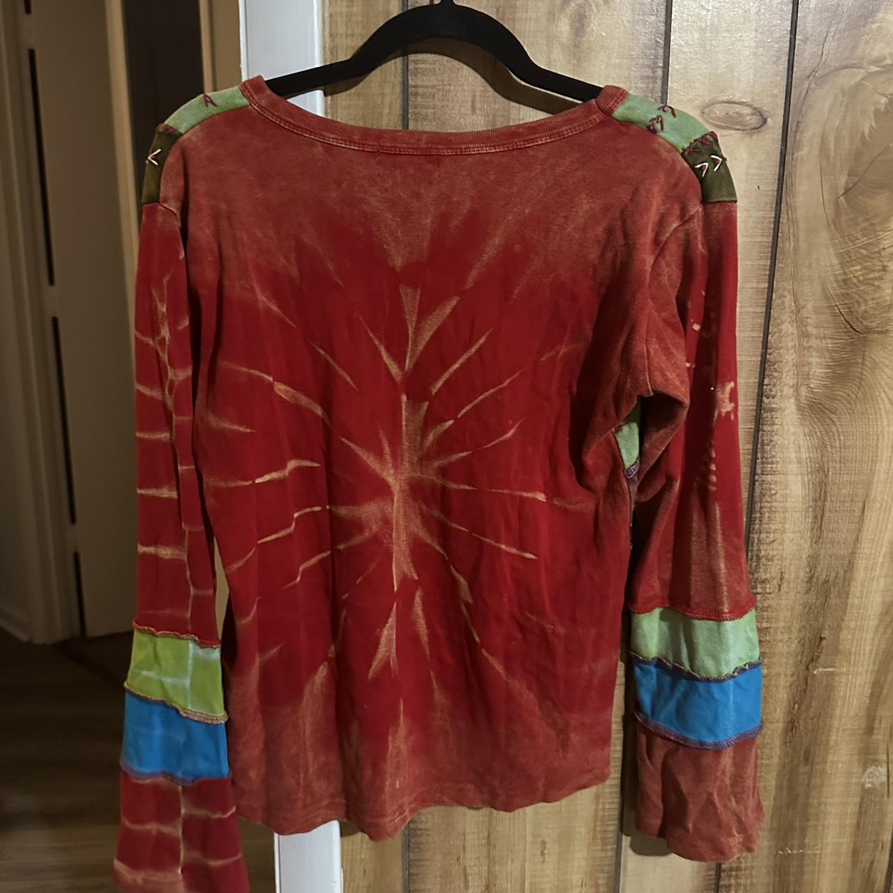 womens tie dye long sleeve top