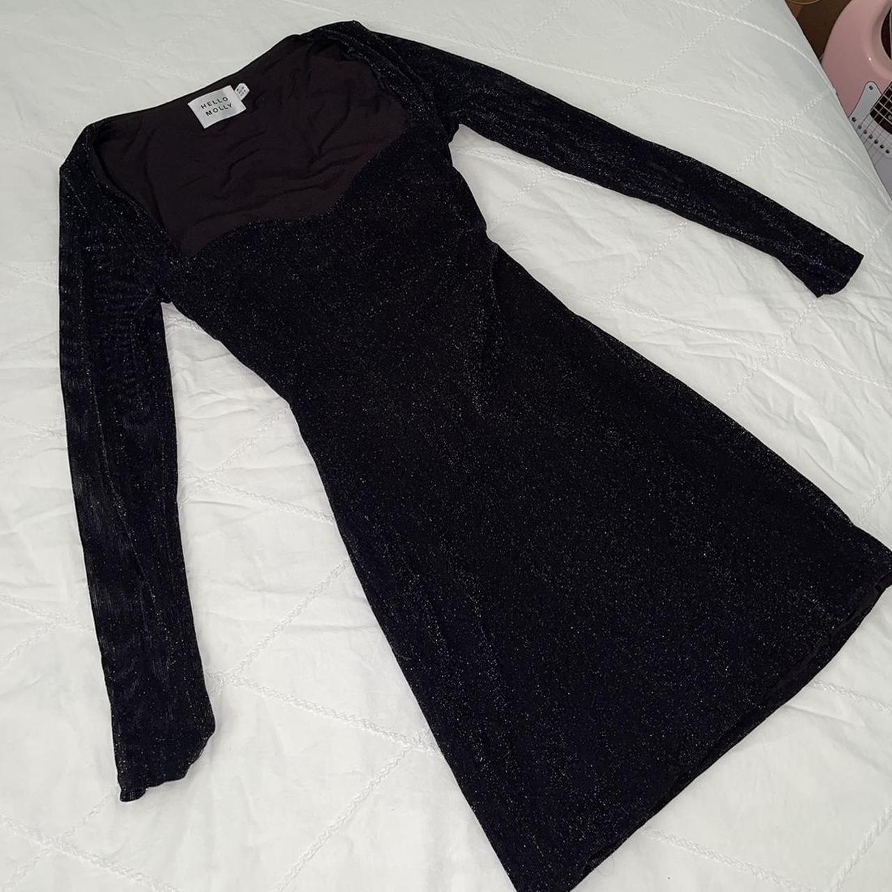 sparkly black tie dress