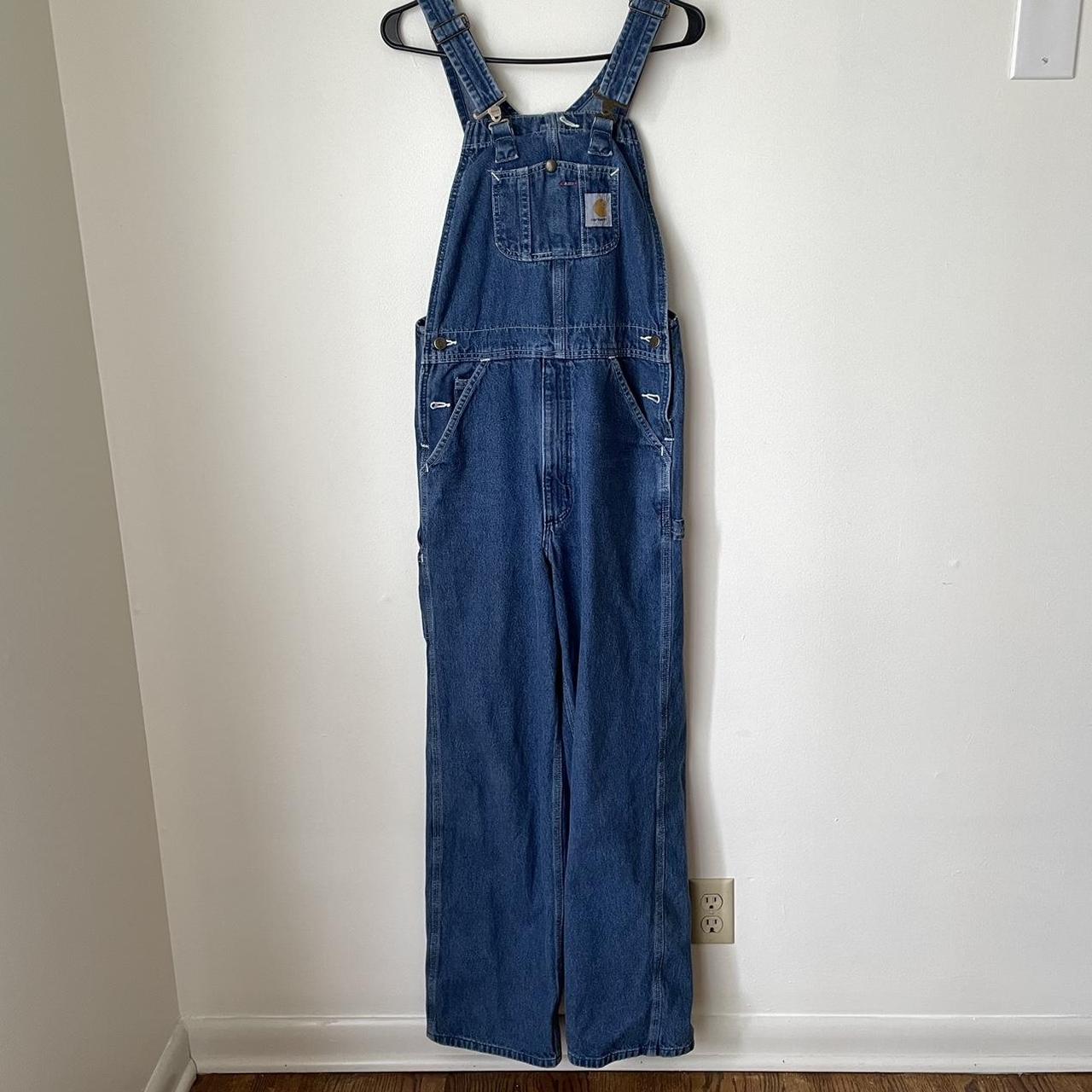 Vintage denim carhartt overalls. Good shape, small... Depop