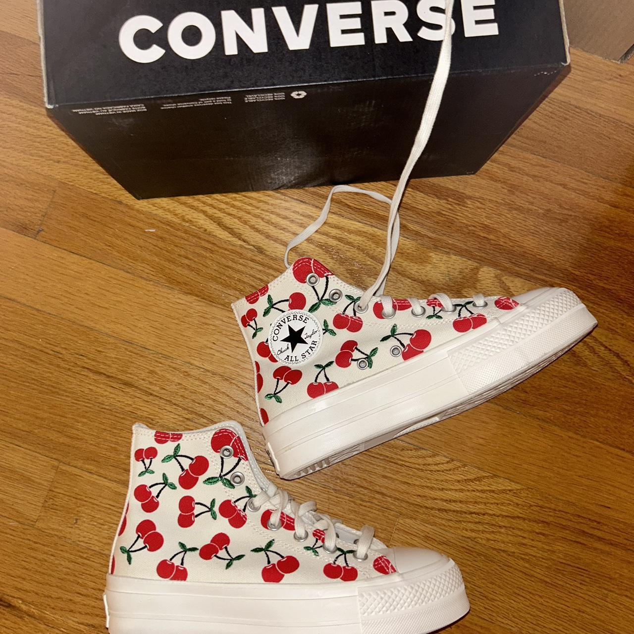 Cherry converse on sale