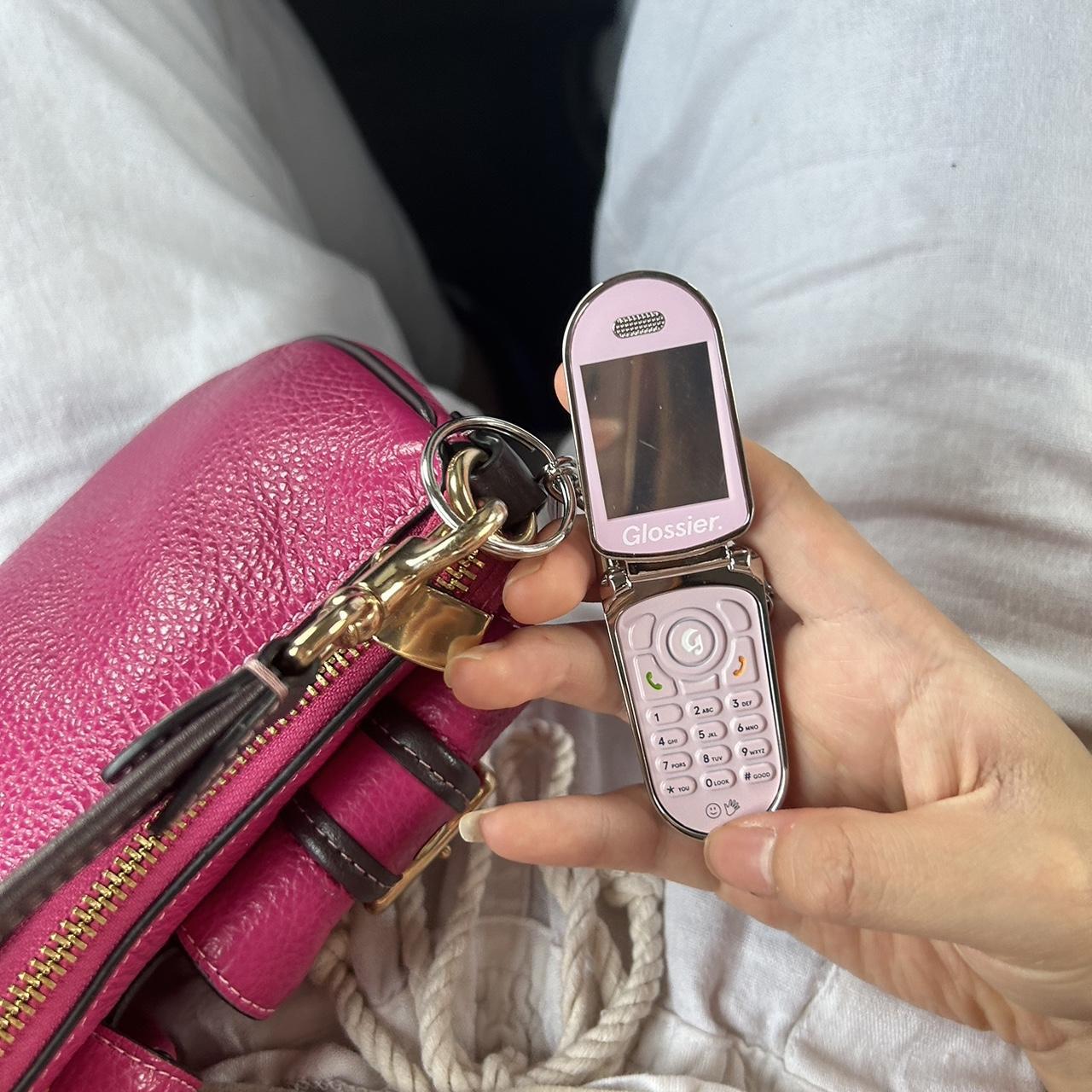 Glossier LA flip phone keychain sold