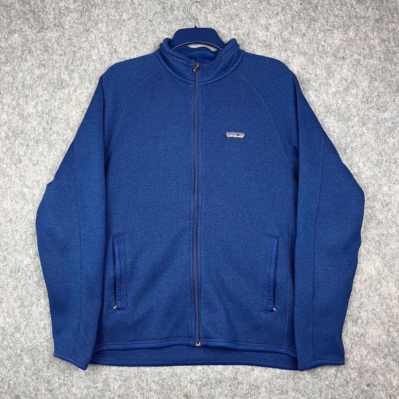 Patagonia Fleece Jacket Mens Large Full Zip Blue. Depop