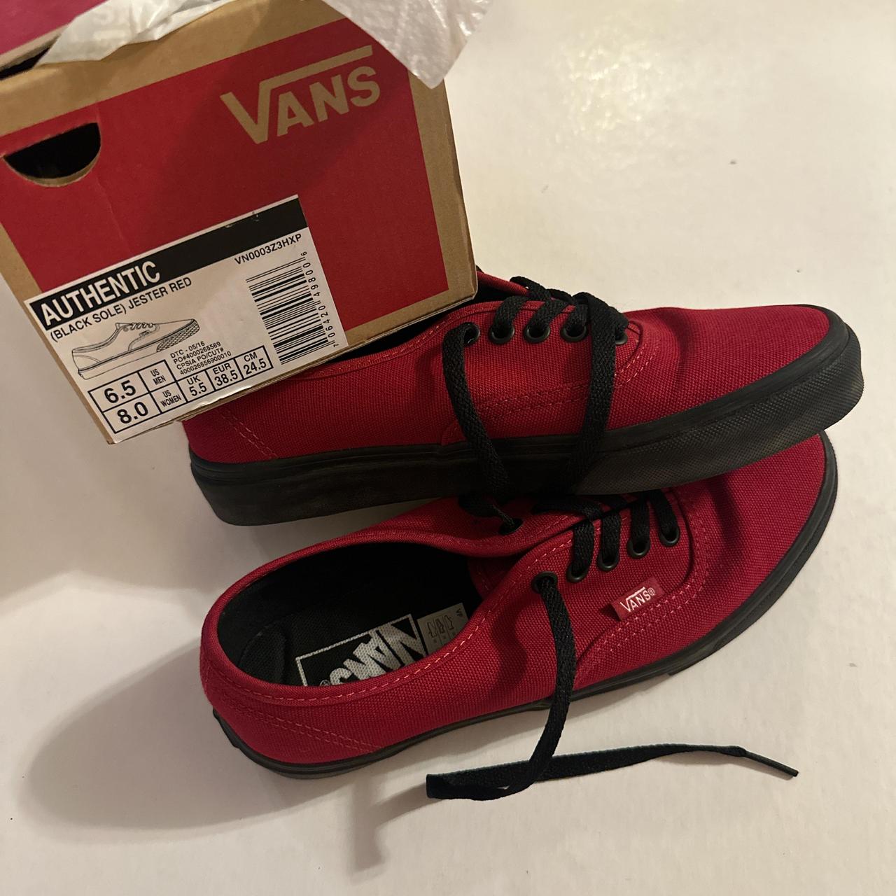 Jester red vans best sale