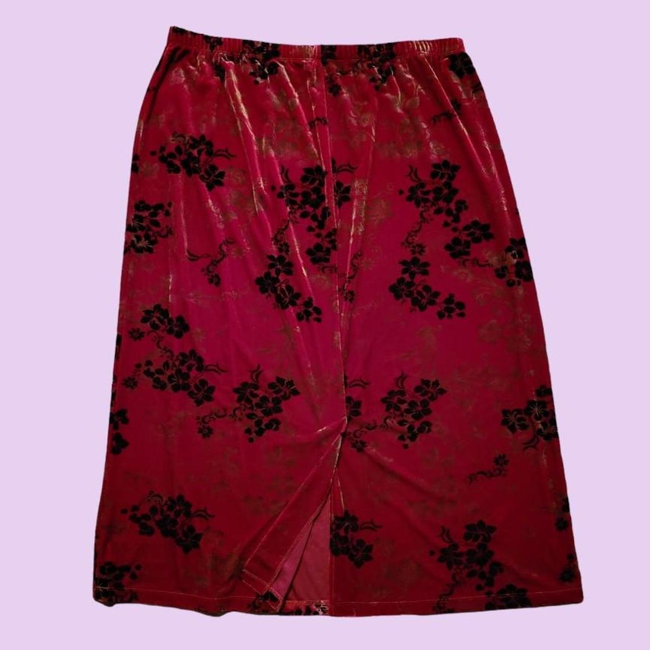 Notations Women's Black and Burgundy Skirt (4)