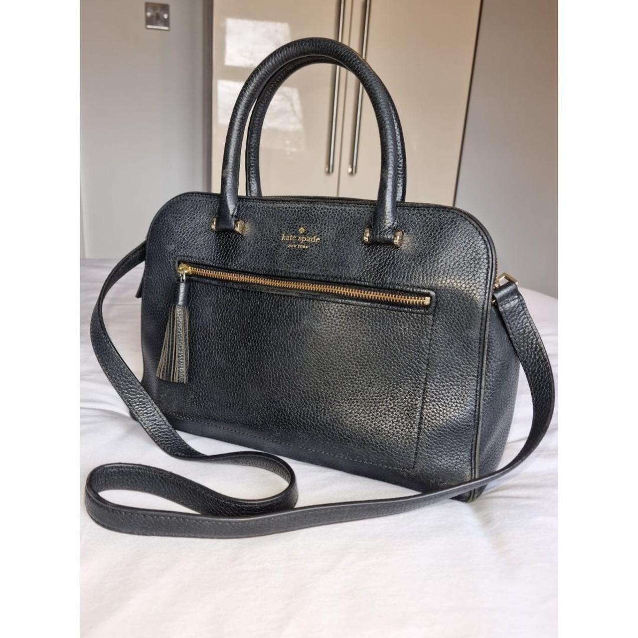 Kate Spade Black handbag. 100% leather. I'm good... - Depop