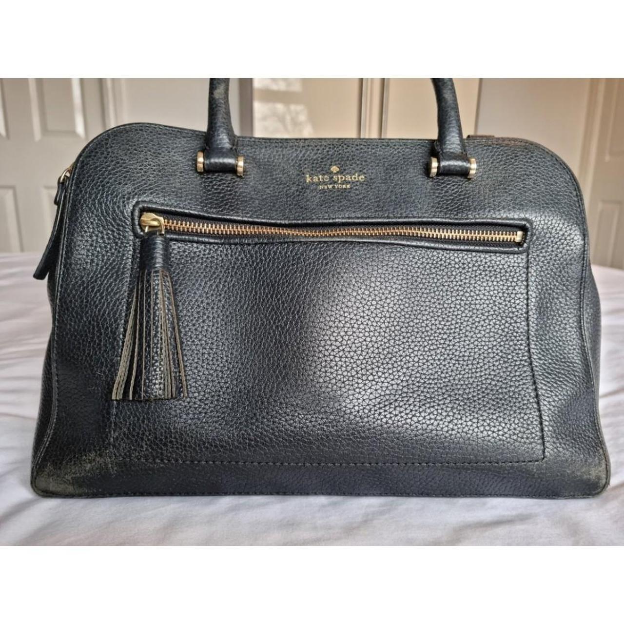 Kate Spade Black handbag. 100 leather. I'm good... Depop