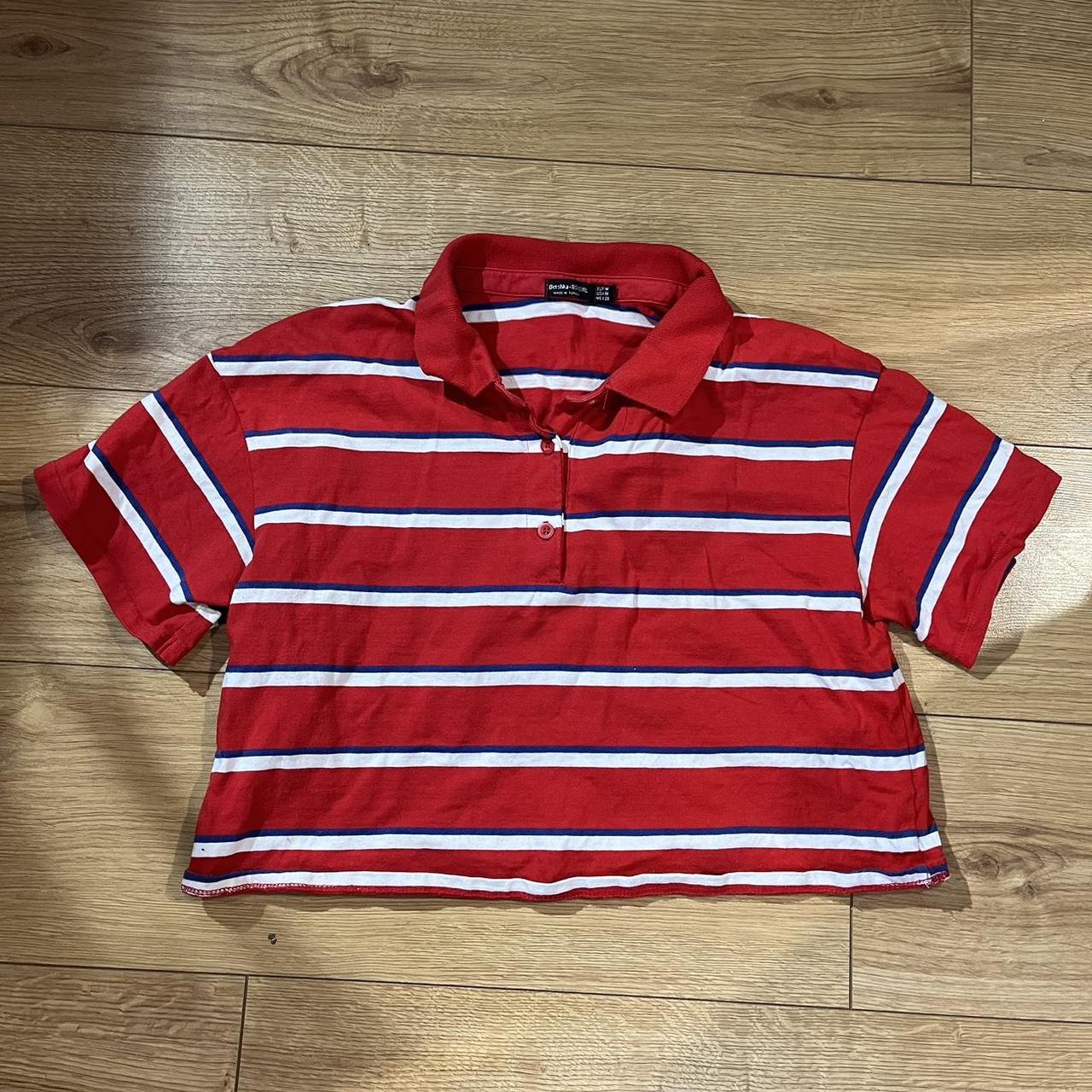 Bershka cropped polo shirt In excellent condition