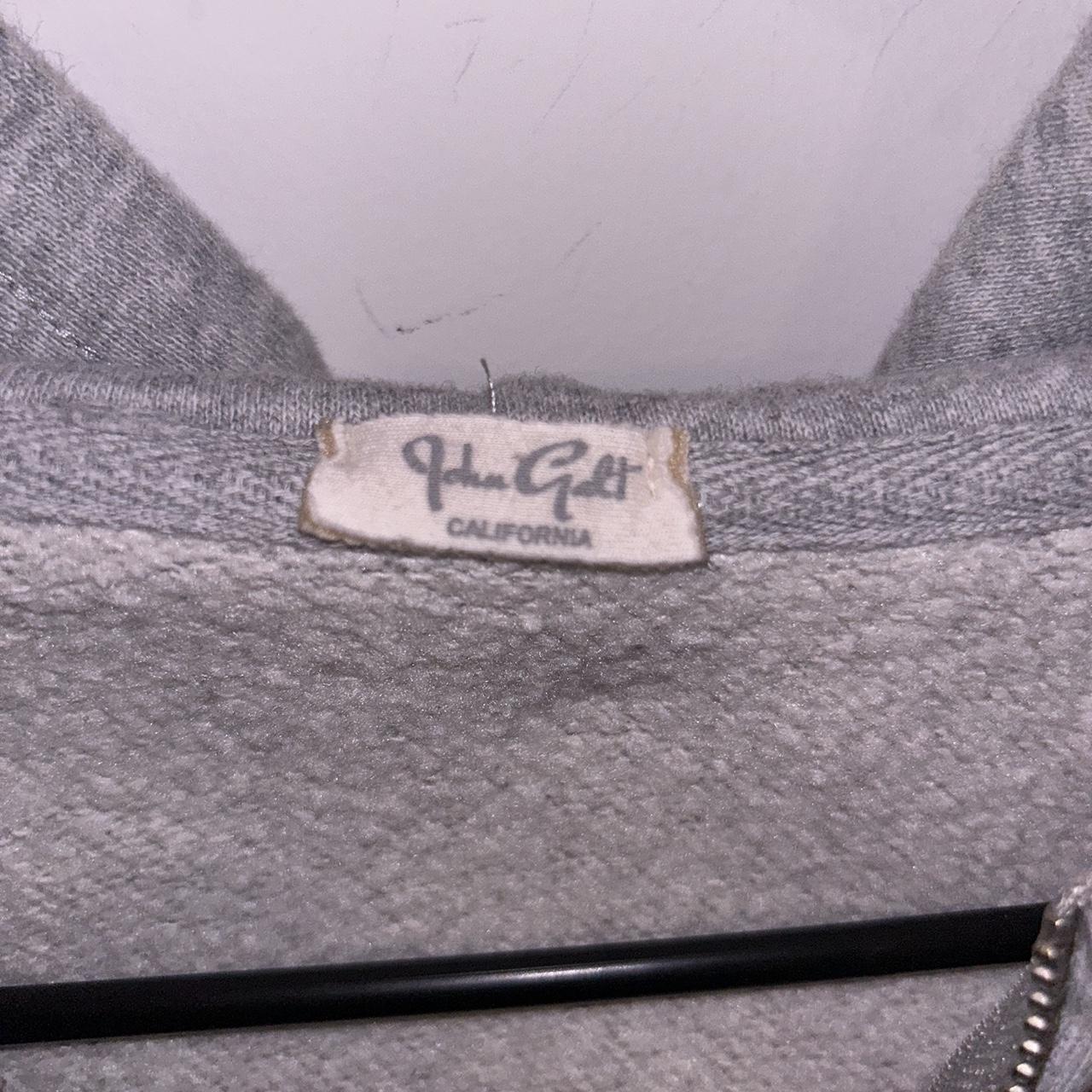 john galt/brandy melville light grey cropped zipup.... Depop