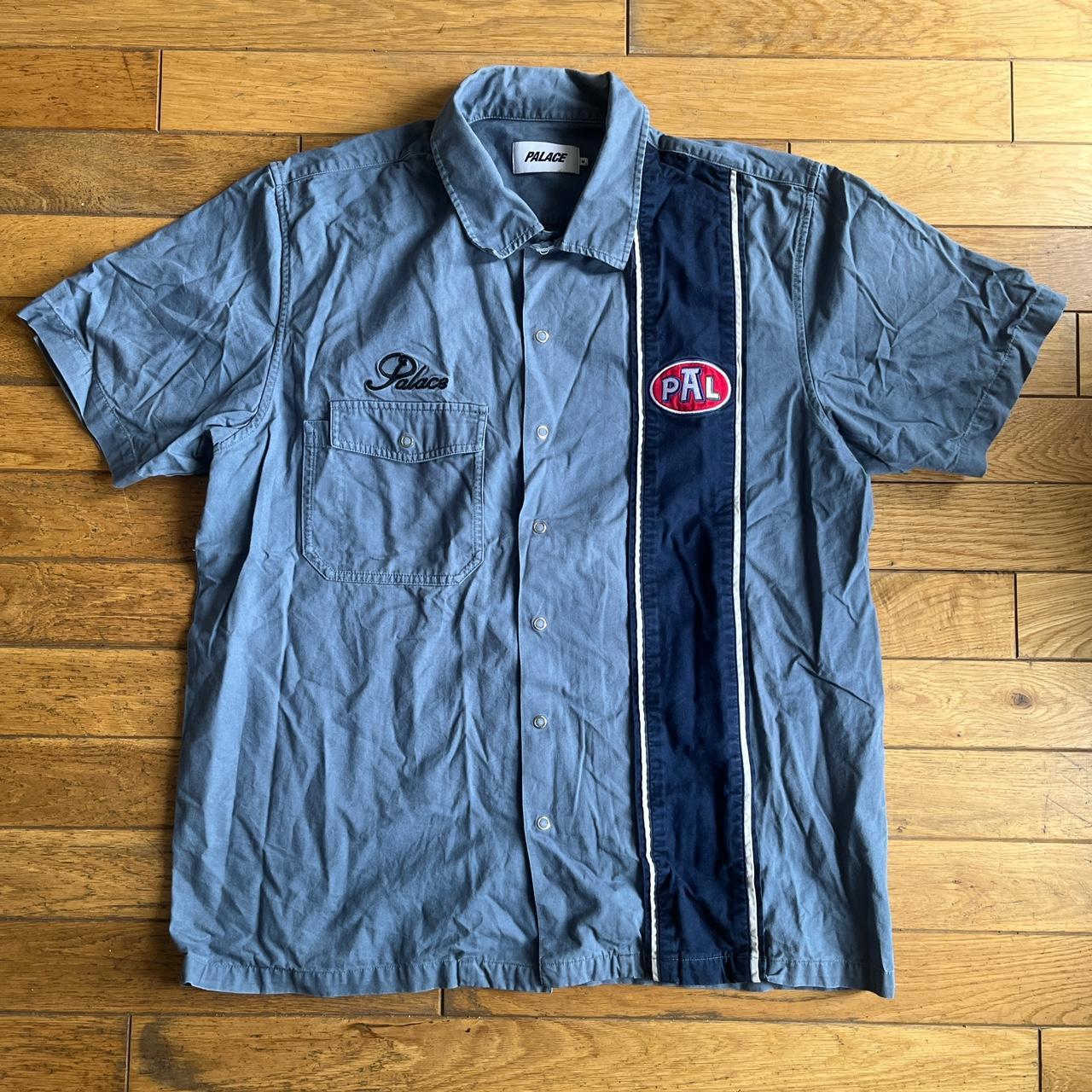 Palace Gassy Shirt Blue Men's - SS21 -... - Depop