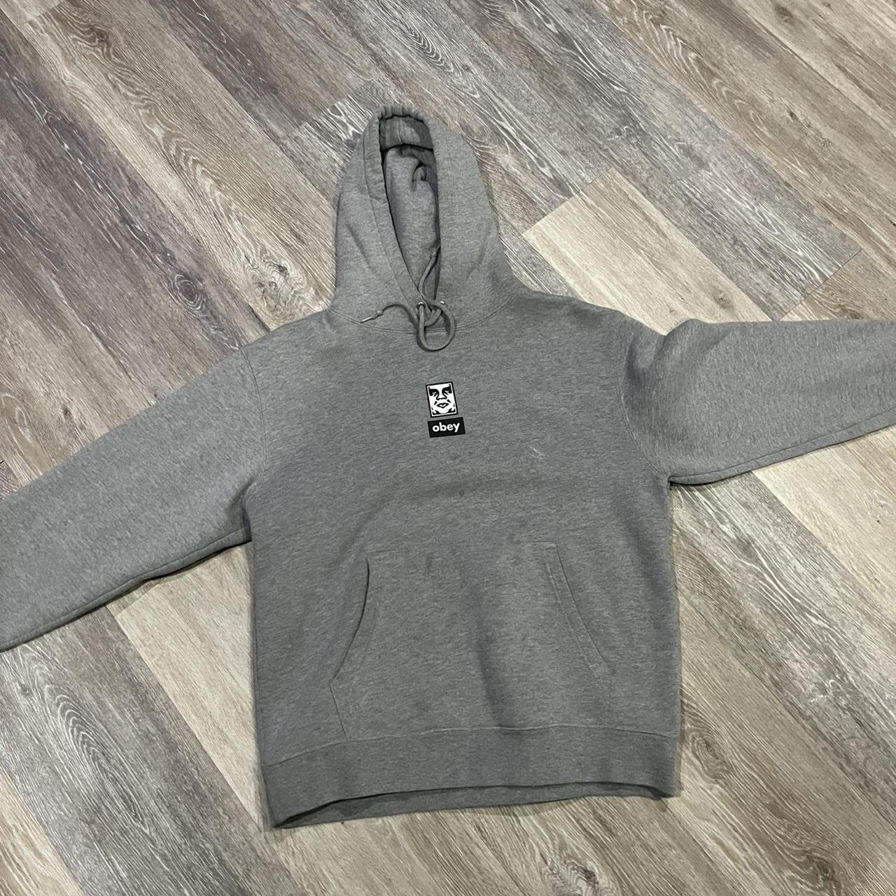 Classic grey obey hoodie ‼️ Size medium Shipping is... - Depop