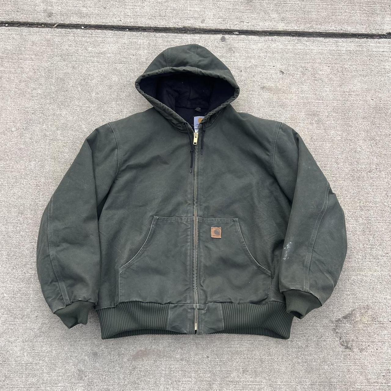 2009 Green J130 Carhartt Jacket - Depop