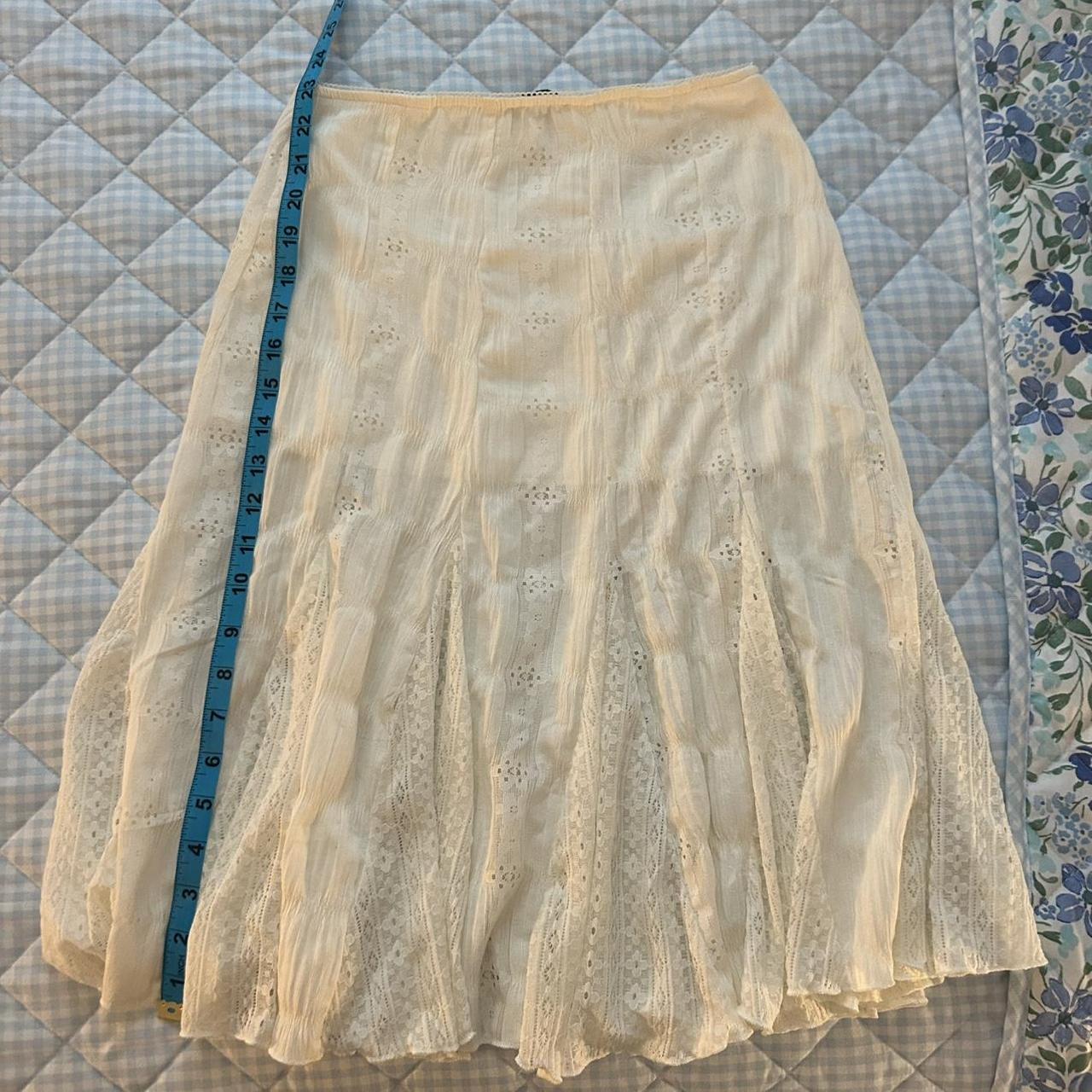 RSQ Women's Skirt - Cream - XS – White lace midi … - image 4
