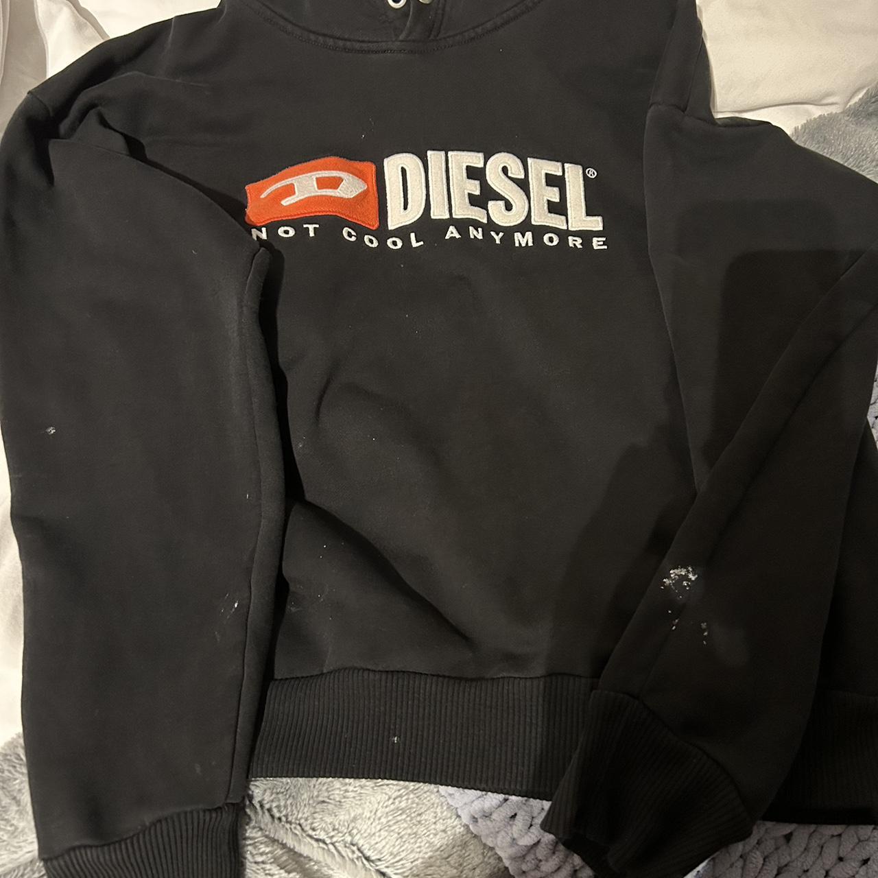 Diesel not cool anymore hoodie in black Has a few