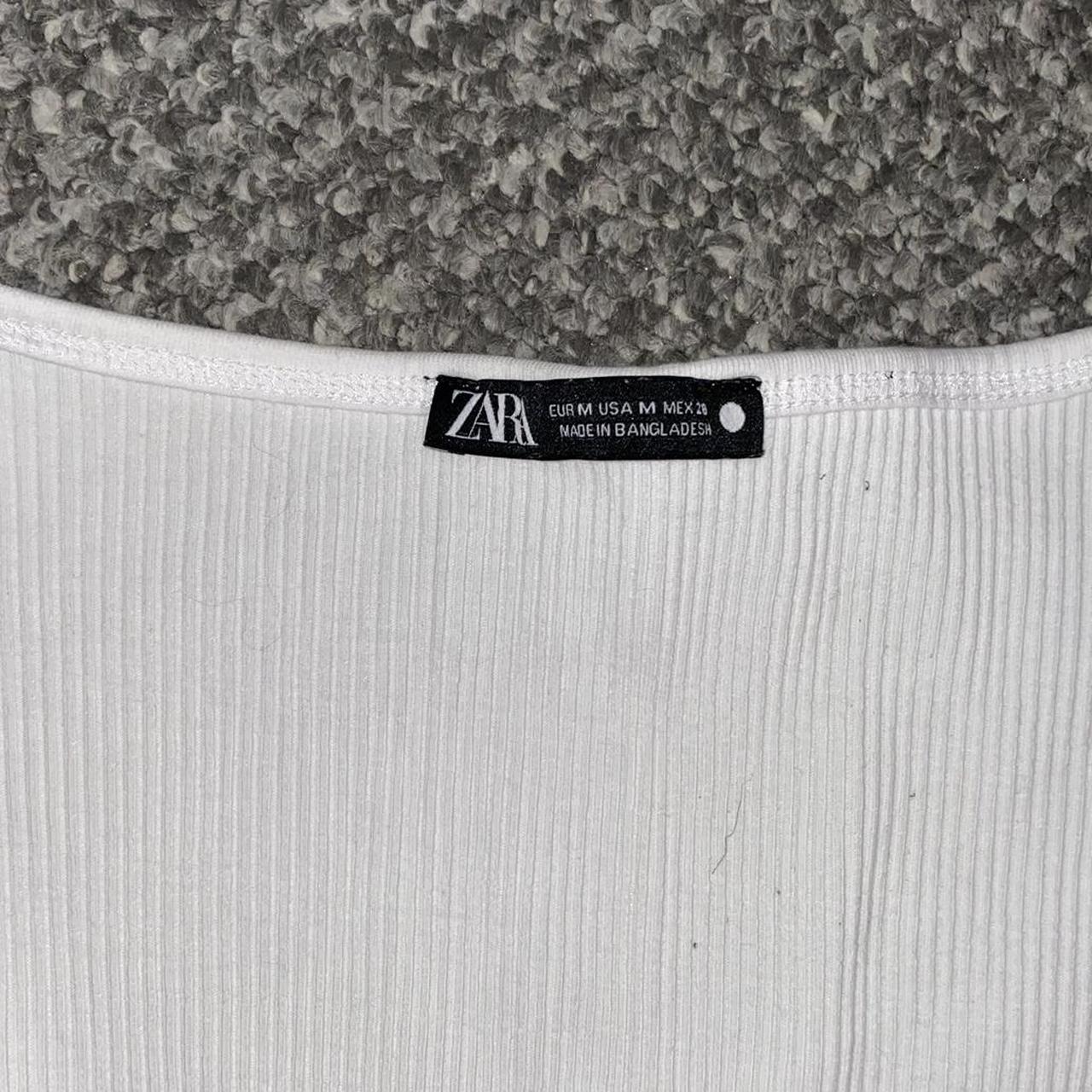 Zara white top Flattering fit Uk size 12 Great... Depop