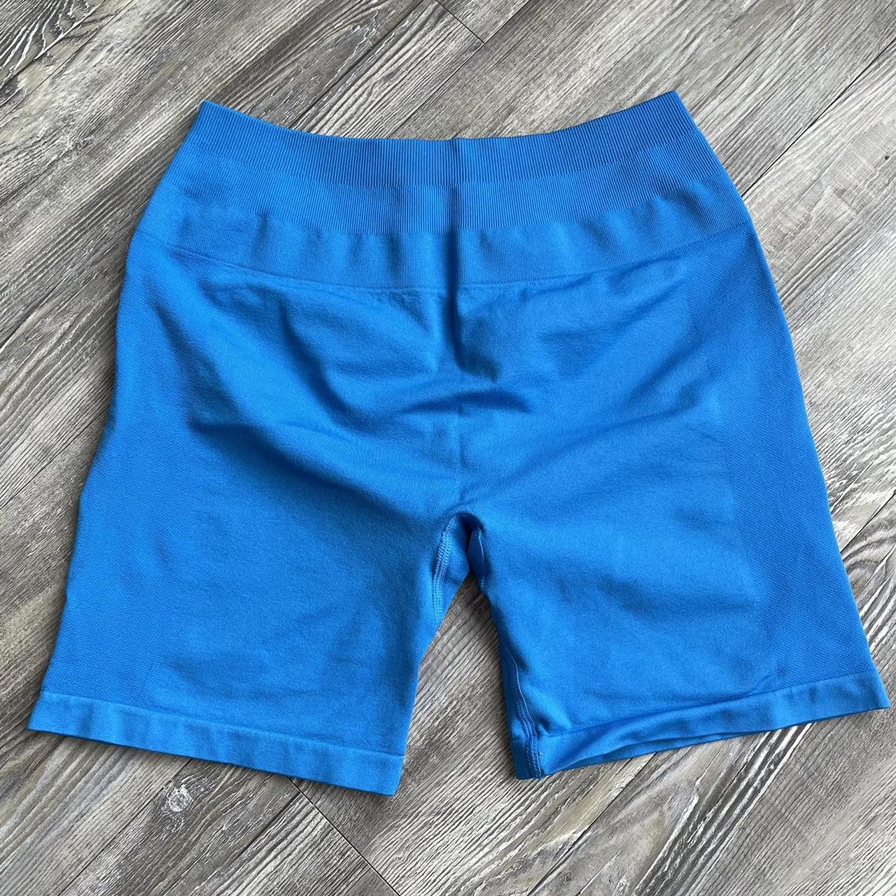 AUROLA Intensify Workout shorts in diva blue - Depop