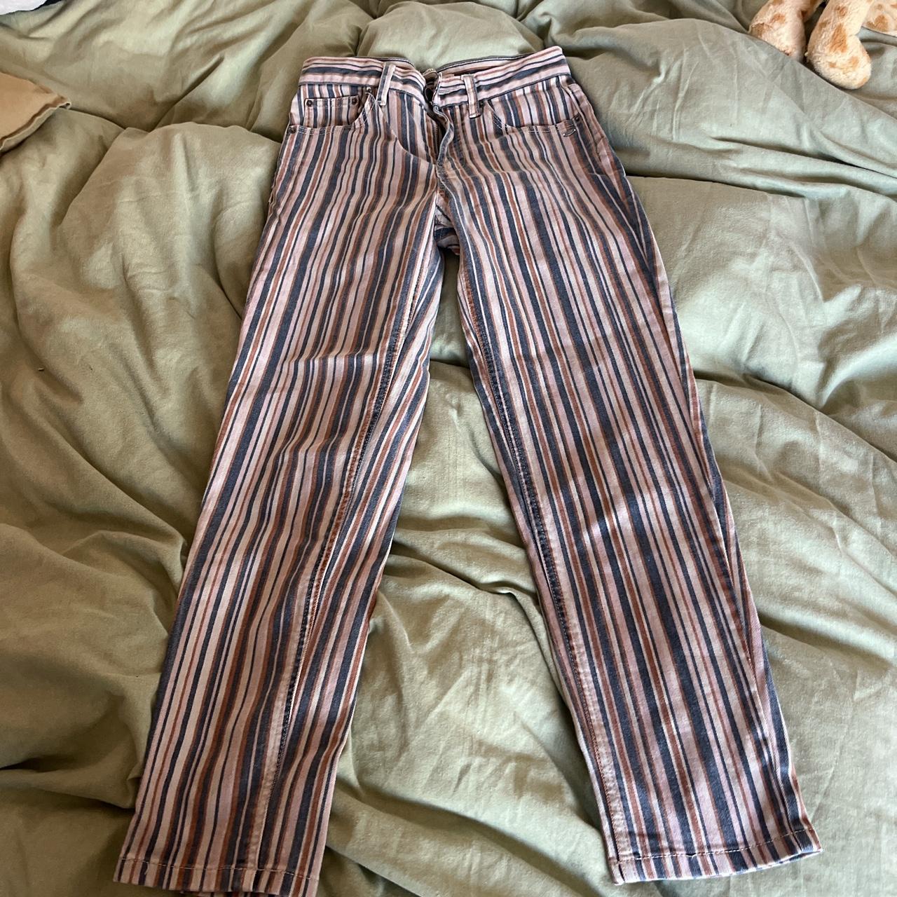 Striped jeans pull and on sale bear