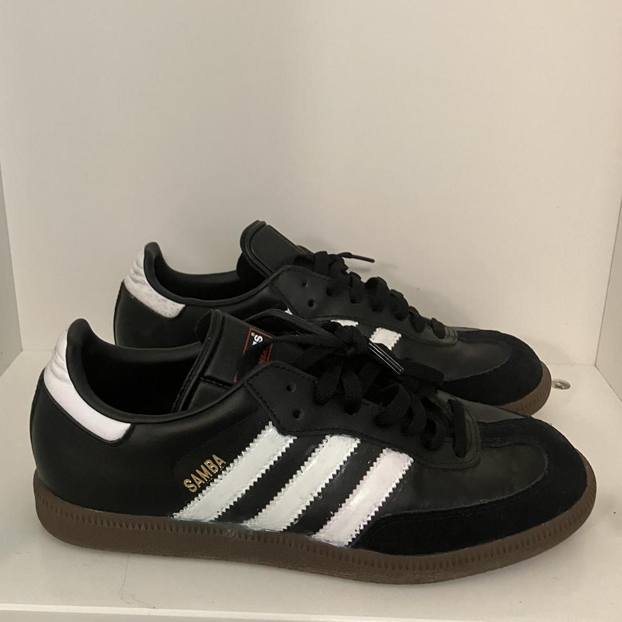 Adidas sambas Worn once They have nail polish on... - Depop