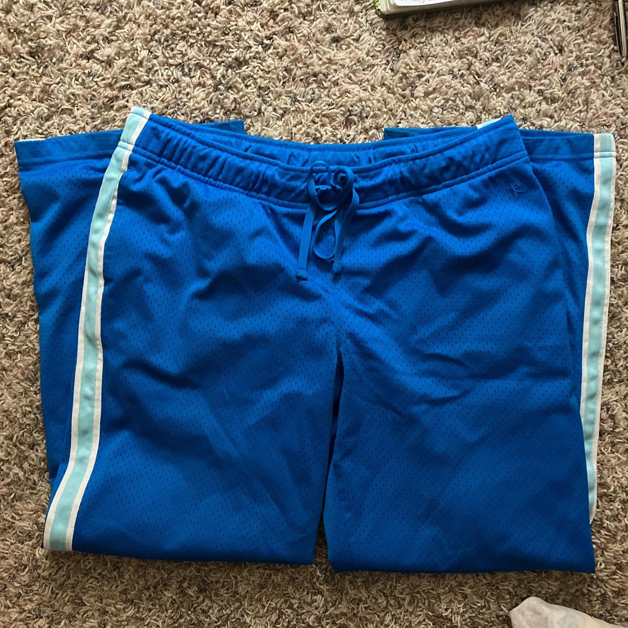 Blue Track Pants Very Cute Perfect Fit Length - Depop