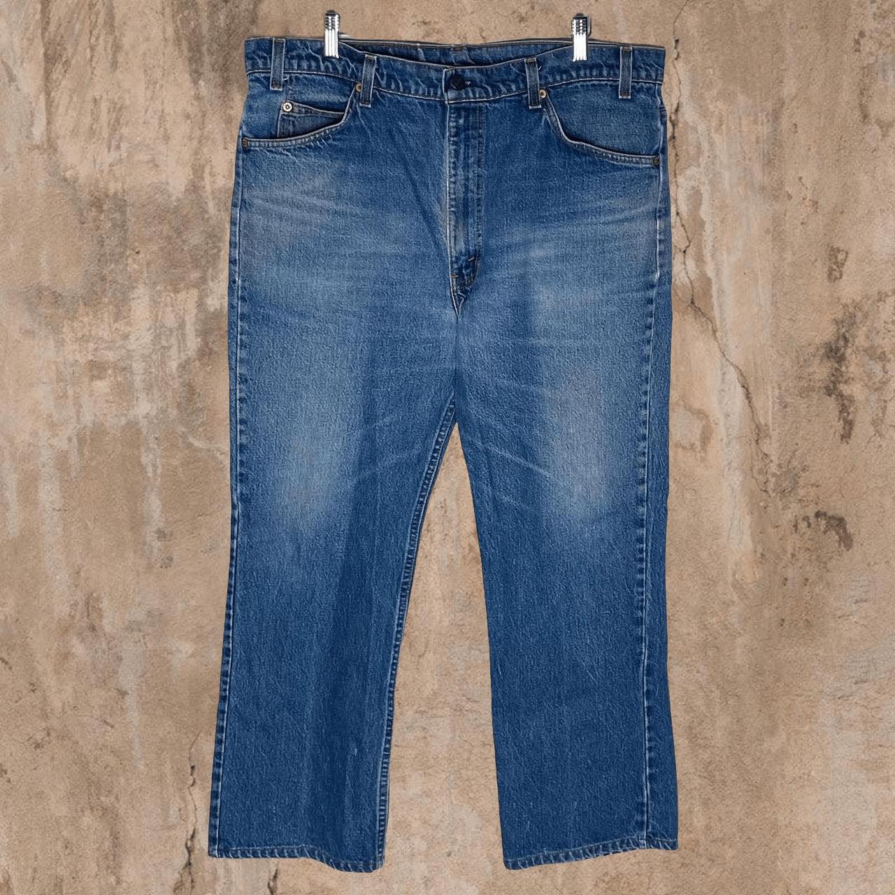 Vintage Orange Tab Levis 517 Slim Fit Bootcut Jeans... - Depop