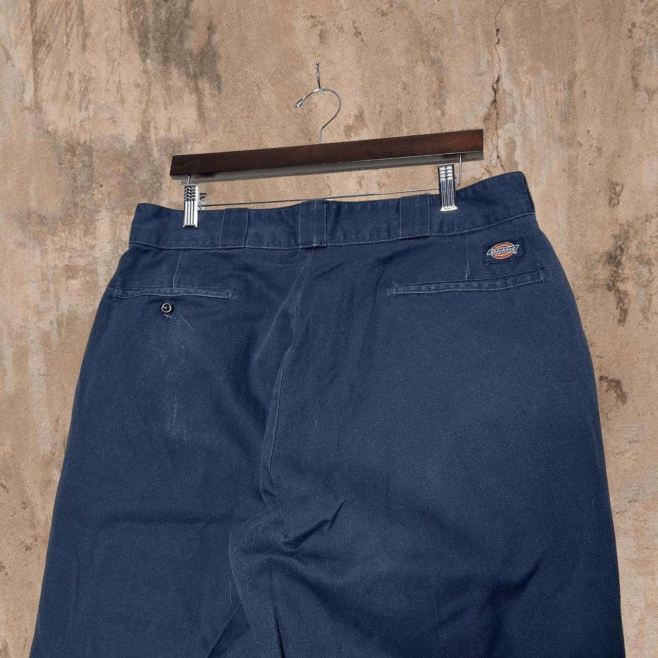 Navy Blue Dickies Khakis Work Pants Relaxed Fit Flat... - Depop