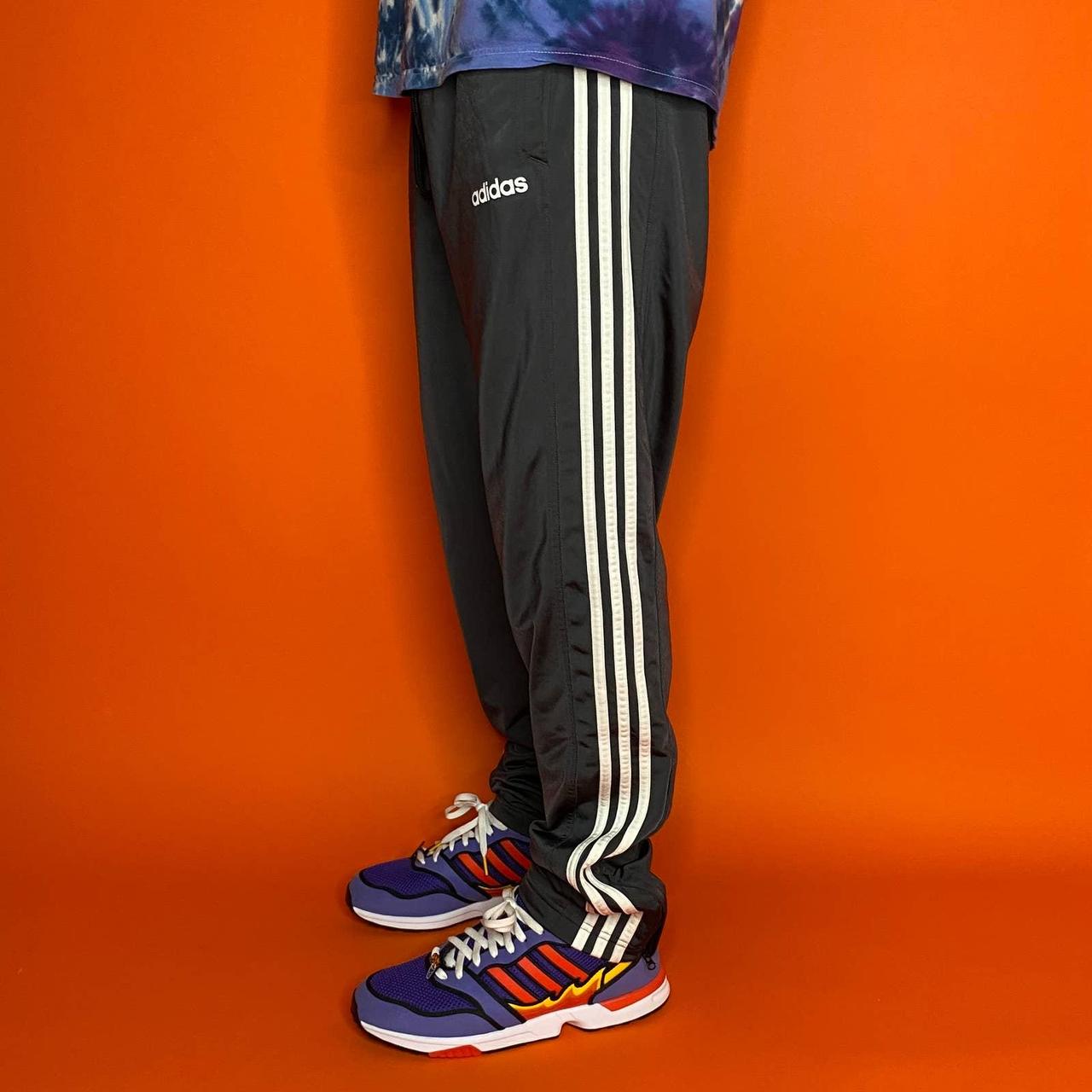 Adidas Sweatpants White 3 Stripes Baggy Fit Gym... - Depop