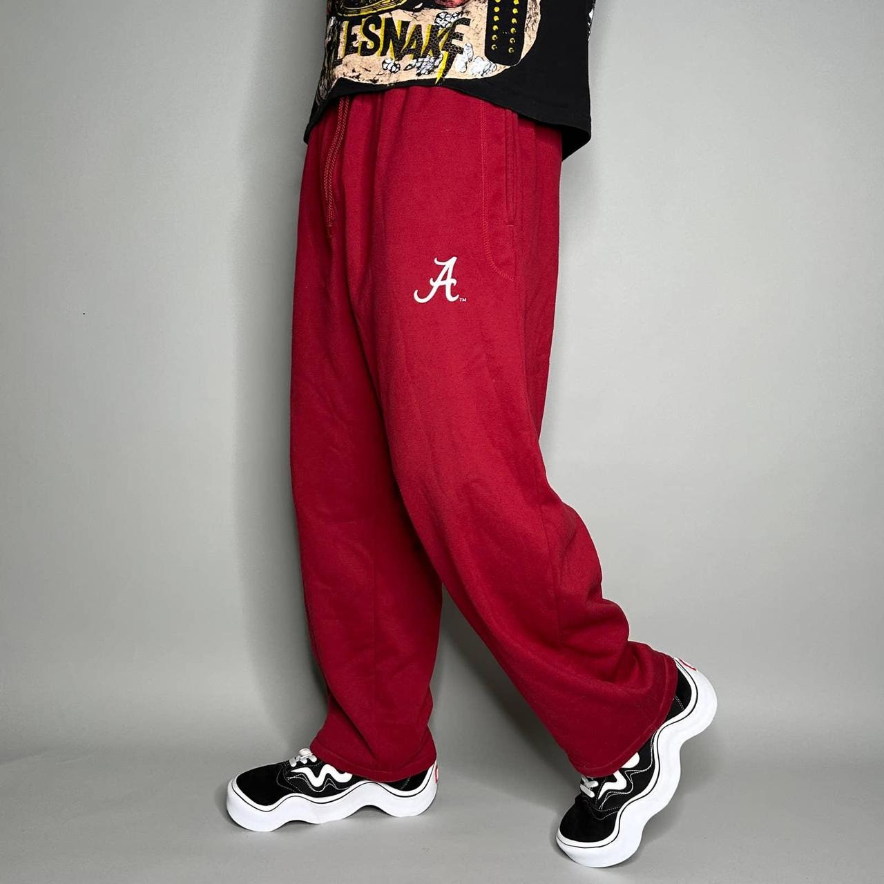 Alabama Sweatpants Crimson Red Cotton White Logo… - Depop
