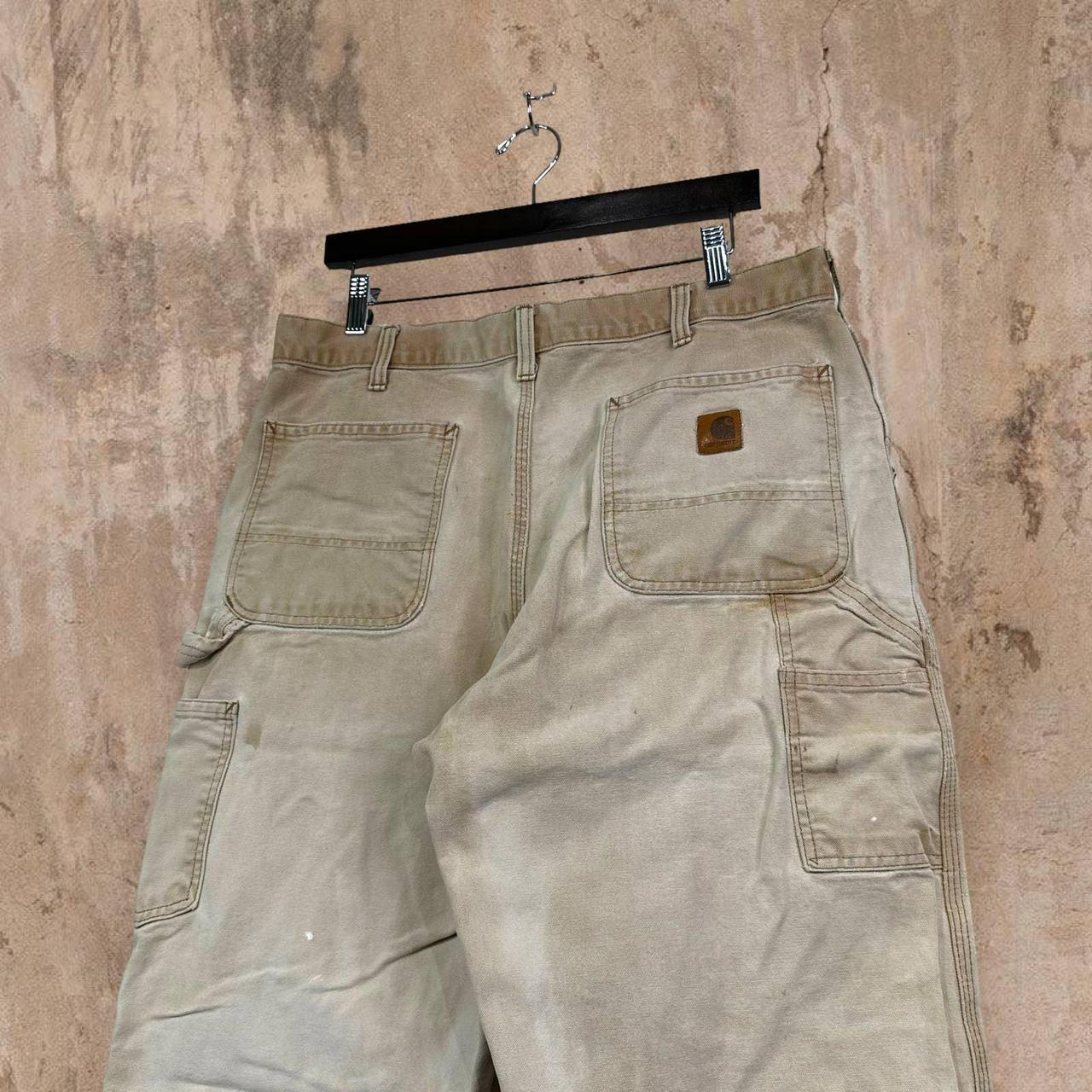 Vintage Beige Tan Carhartt Carpenter Trousers Pants Jeans (36x32) – 28  Vintage