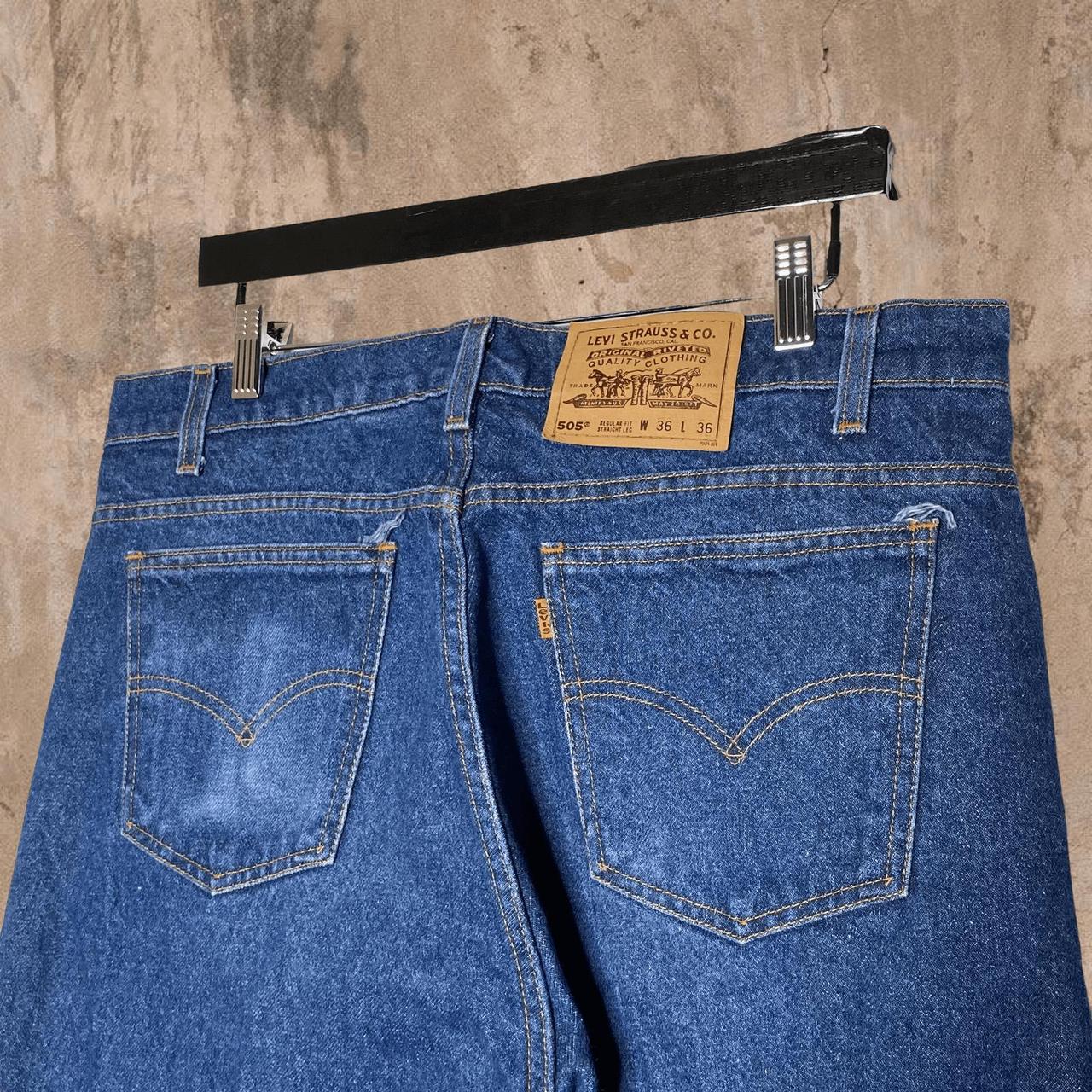 Levis 505 shop orange tab jeans