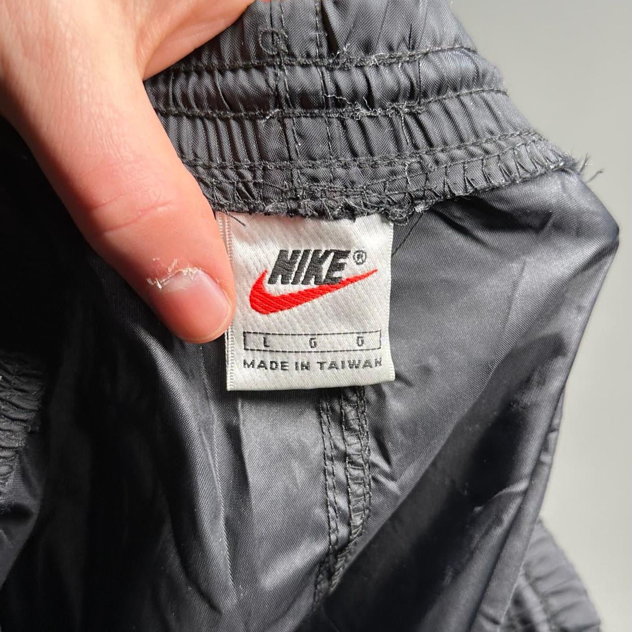 Vintage Nike Track Pants Jet Black Nylon Joggers Subtle