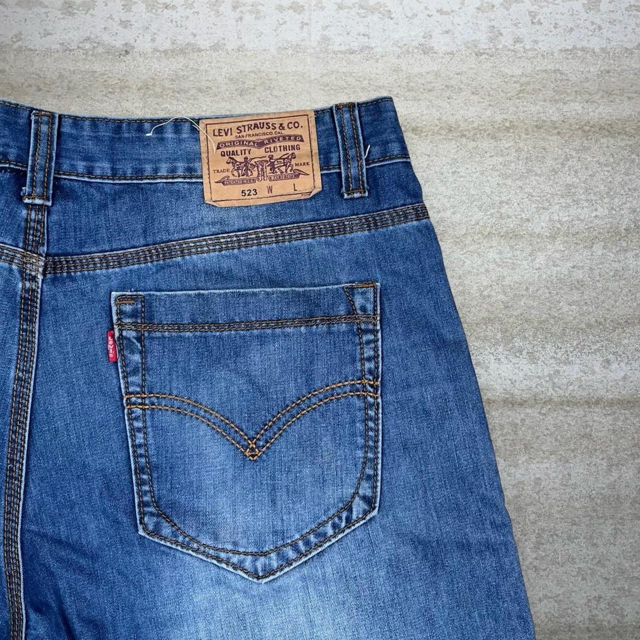 Vintage Levis 523 Jeans Straight Fit Medium Wash Red. Depop