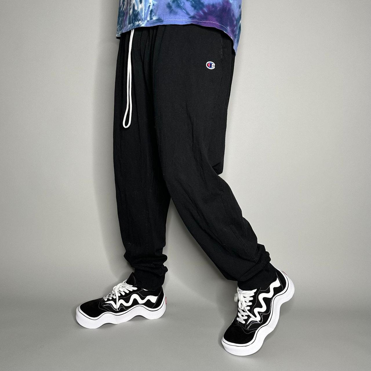 Black champion sweatpants men best sale