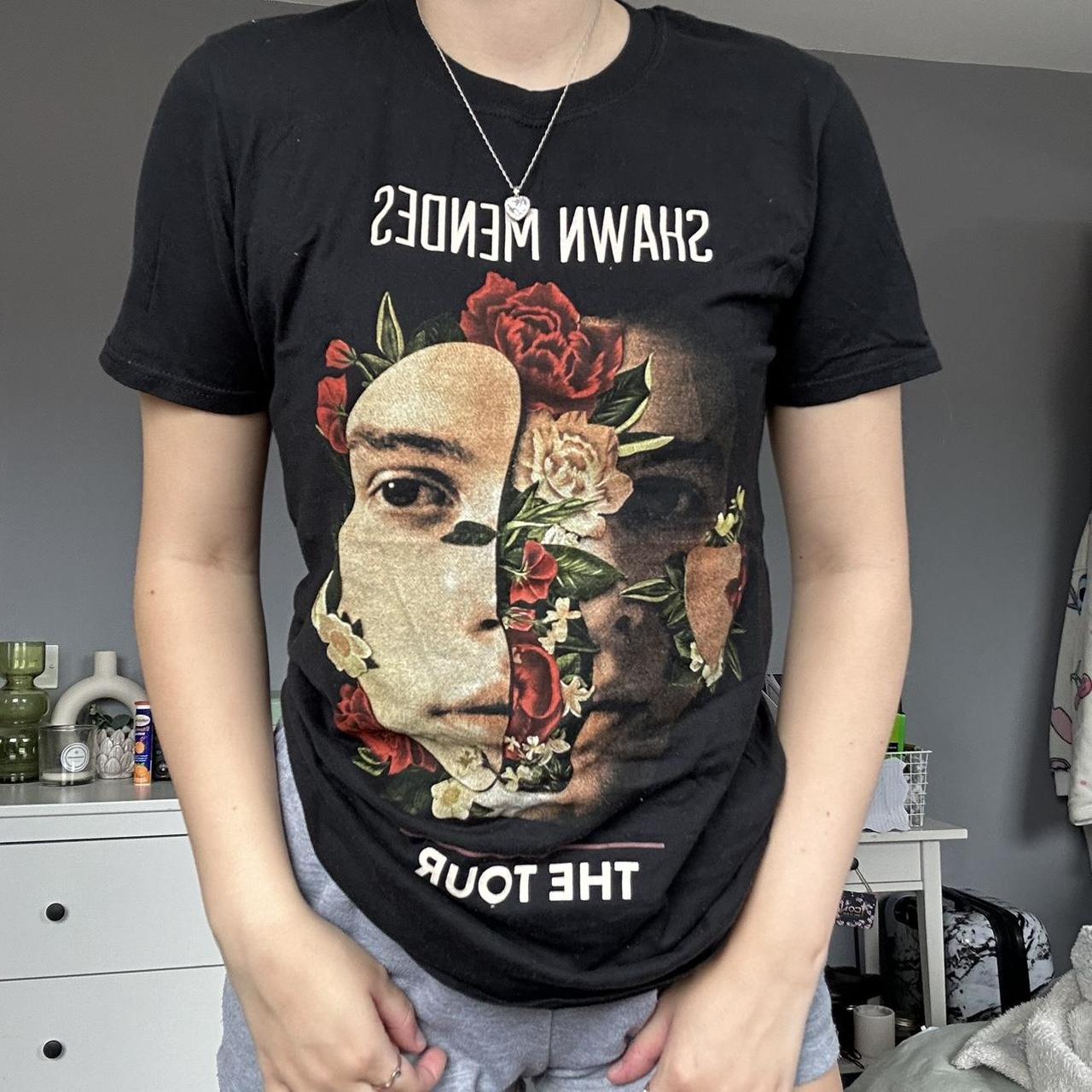 Shawn mendes tour merch black tshirt Depop