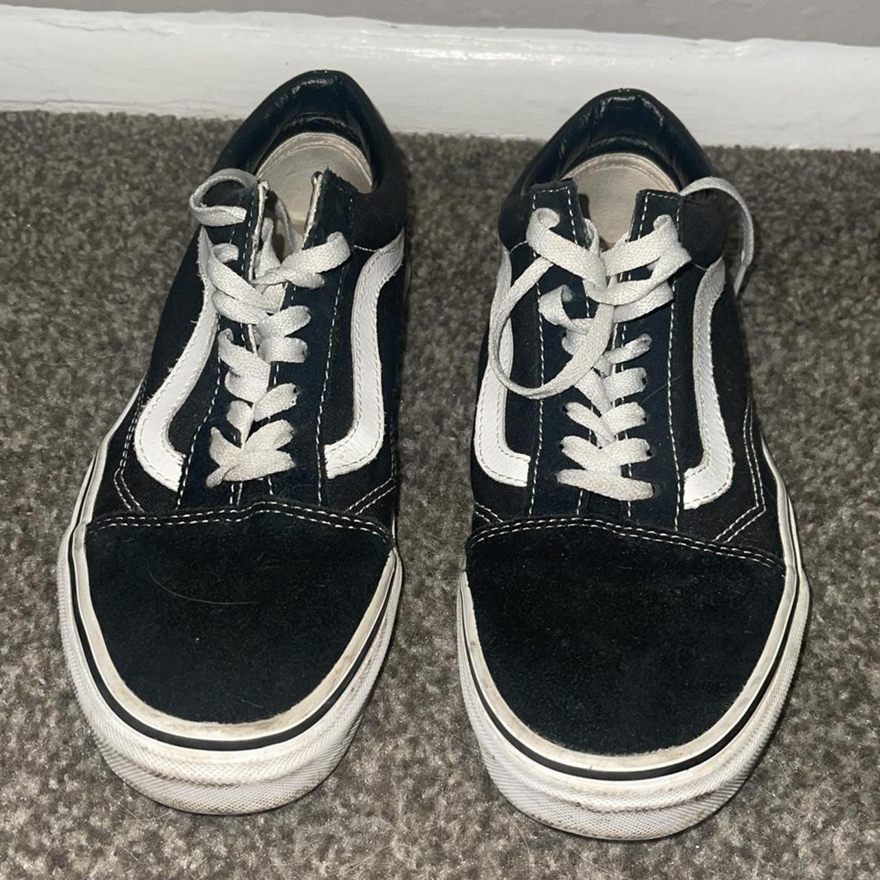 Old Stool Vans - low, black with white Have been... - Depop