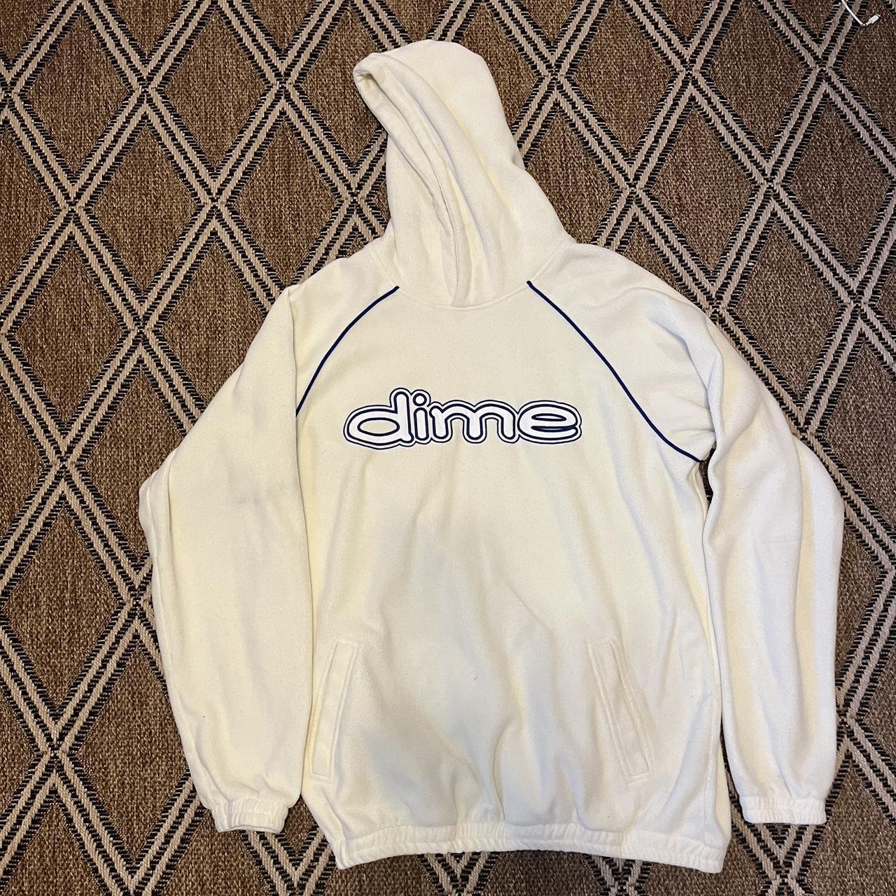 Dime Embroidered Logo Hoodie Size L Limited edition Depop