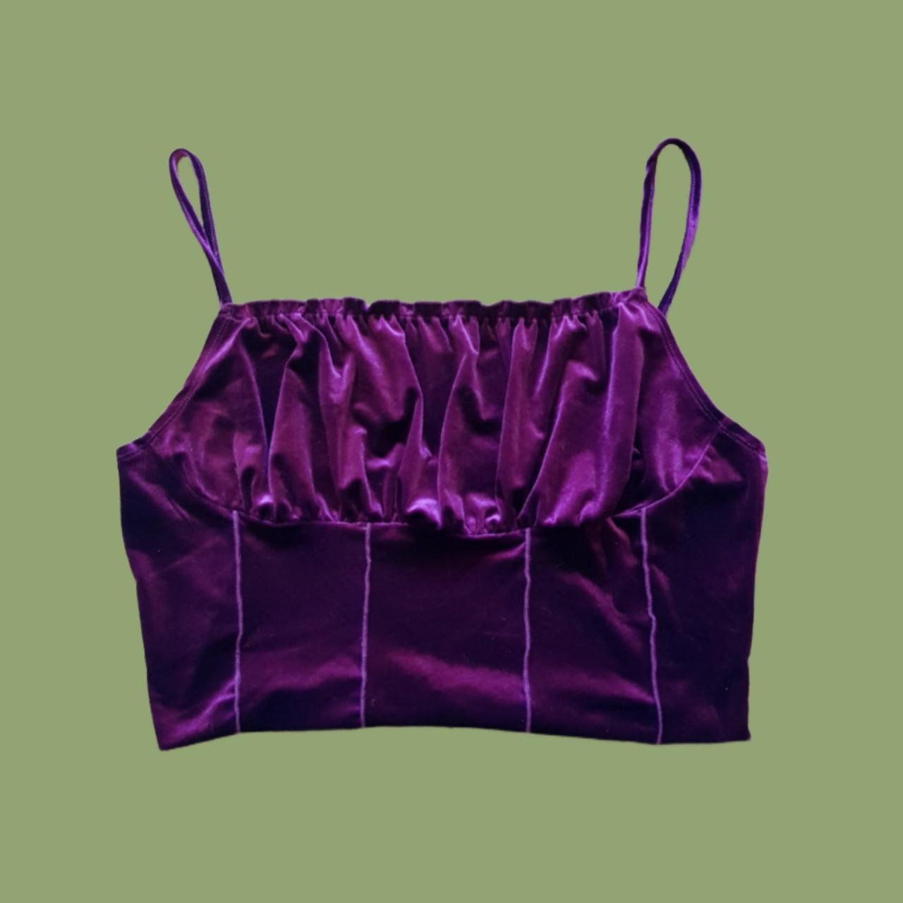 Sexy Witchy Purple Velvet Crop Top By Shein 💜 It Is Depop