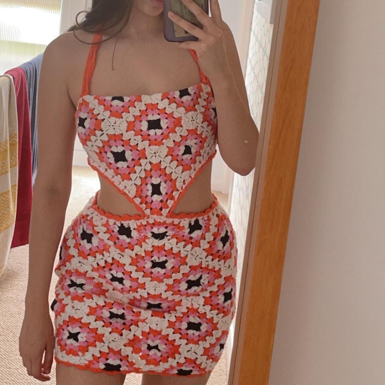 Zara crochet mini dress size 6 Would fit a size Depop