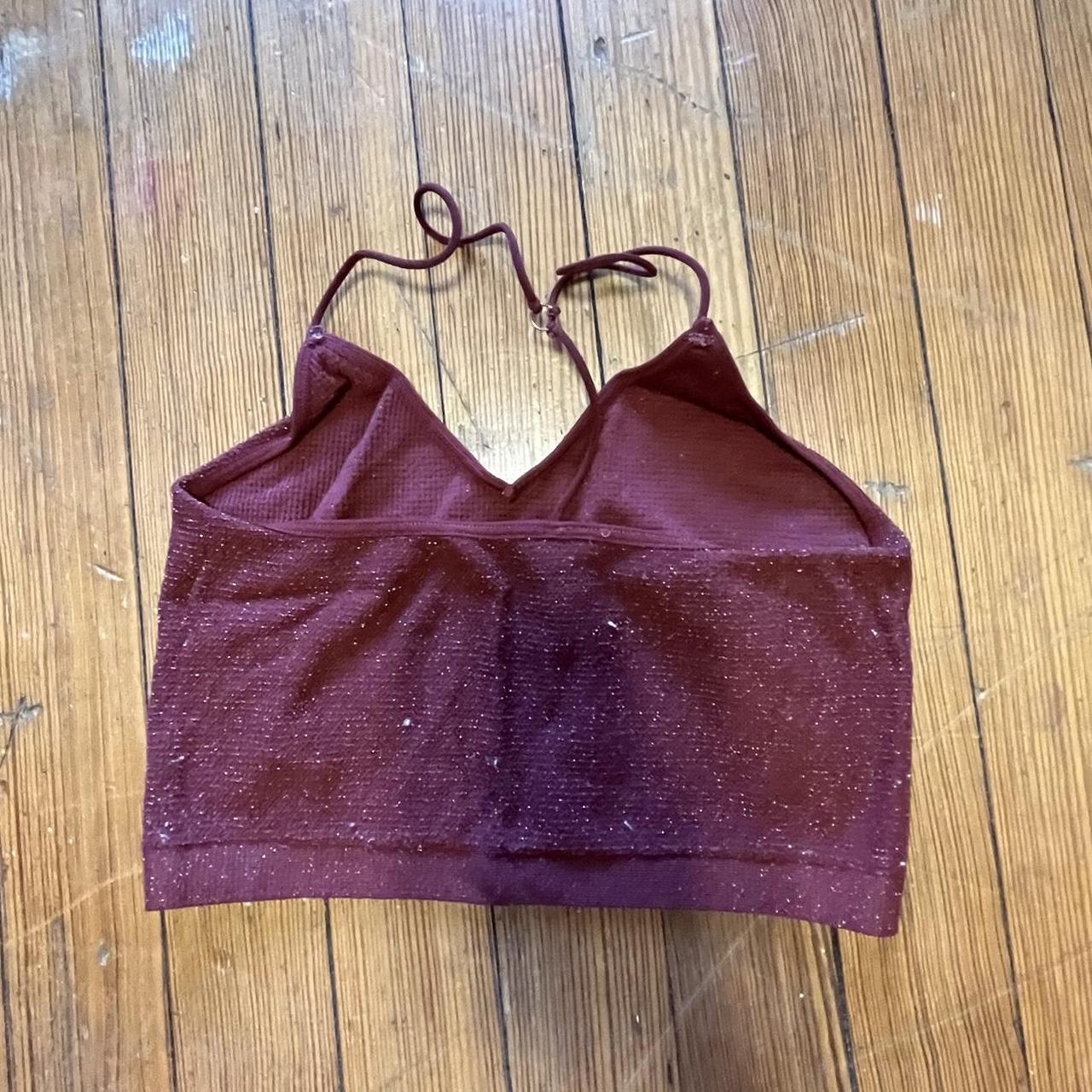 Sparkly red colsie tank top good tight fit looks - Depop