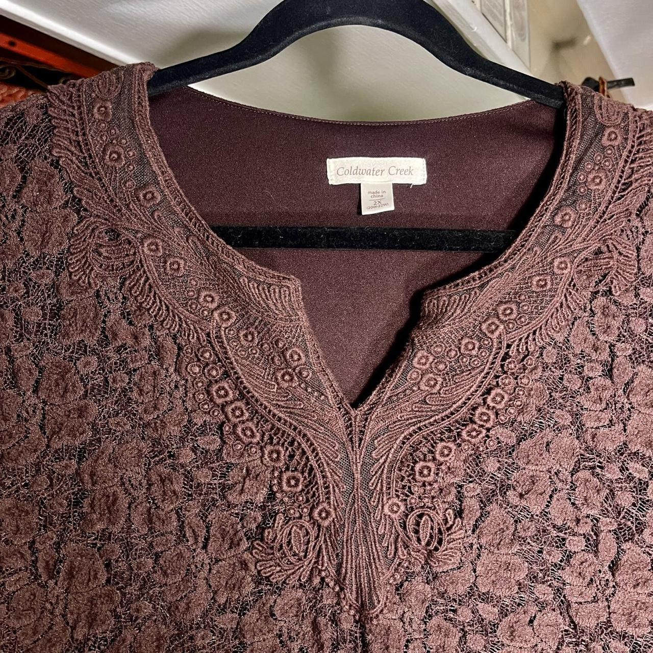 Coldwater Creek Women's Blouse - Brown - XXL – vi… - image 2