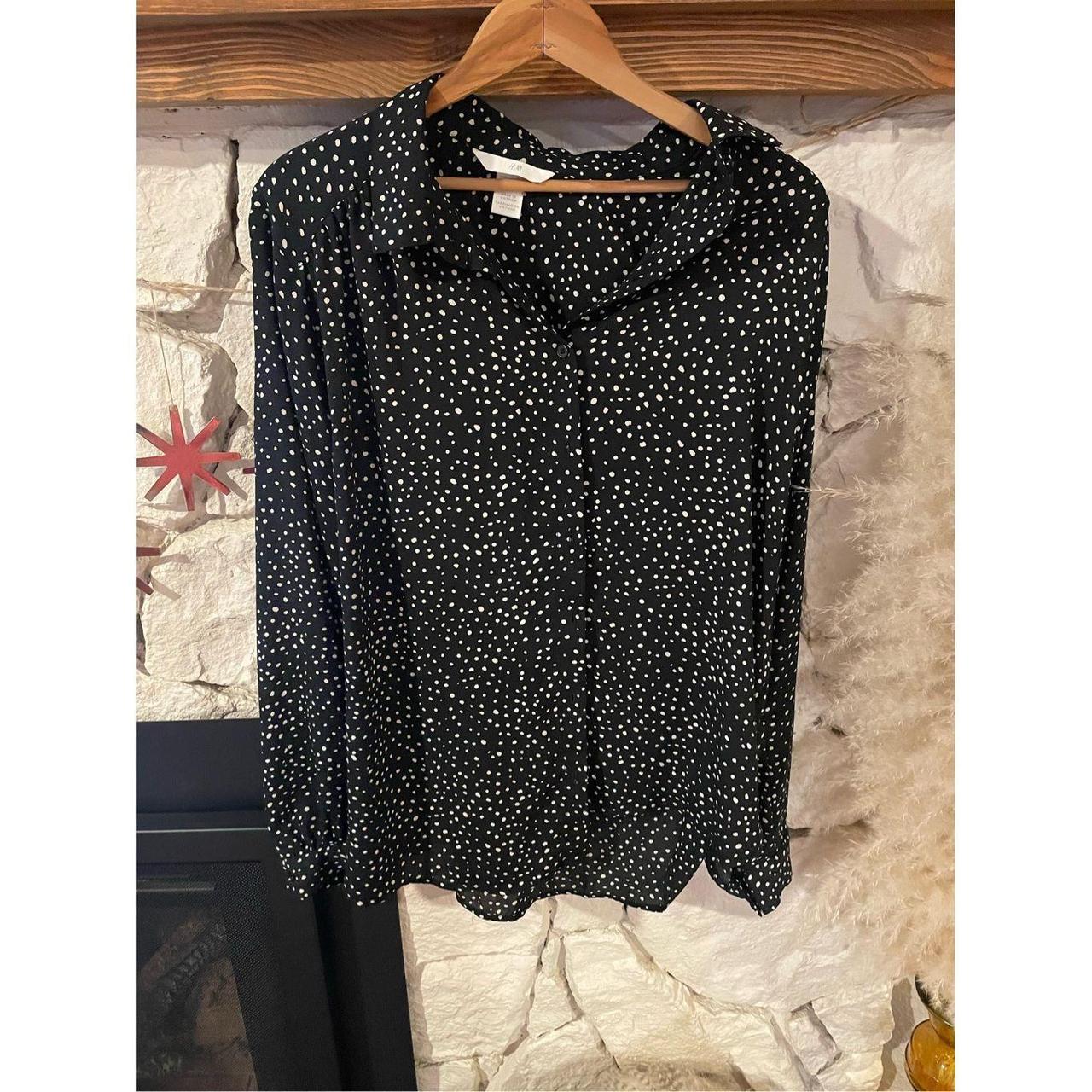 H&m polka clearance dot blouse