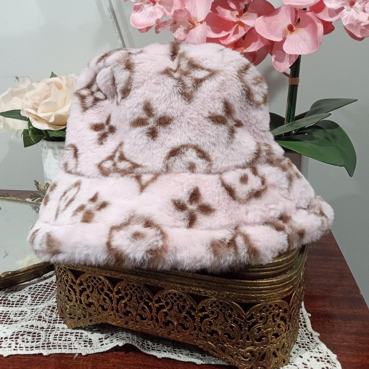 Women's Pink and Brown Hat | Depop